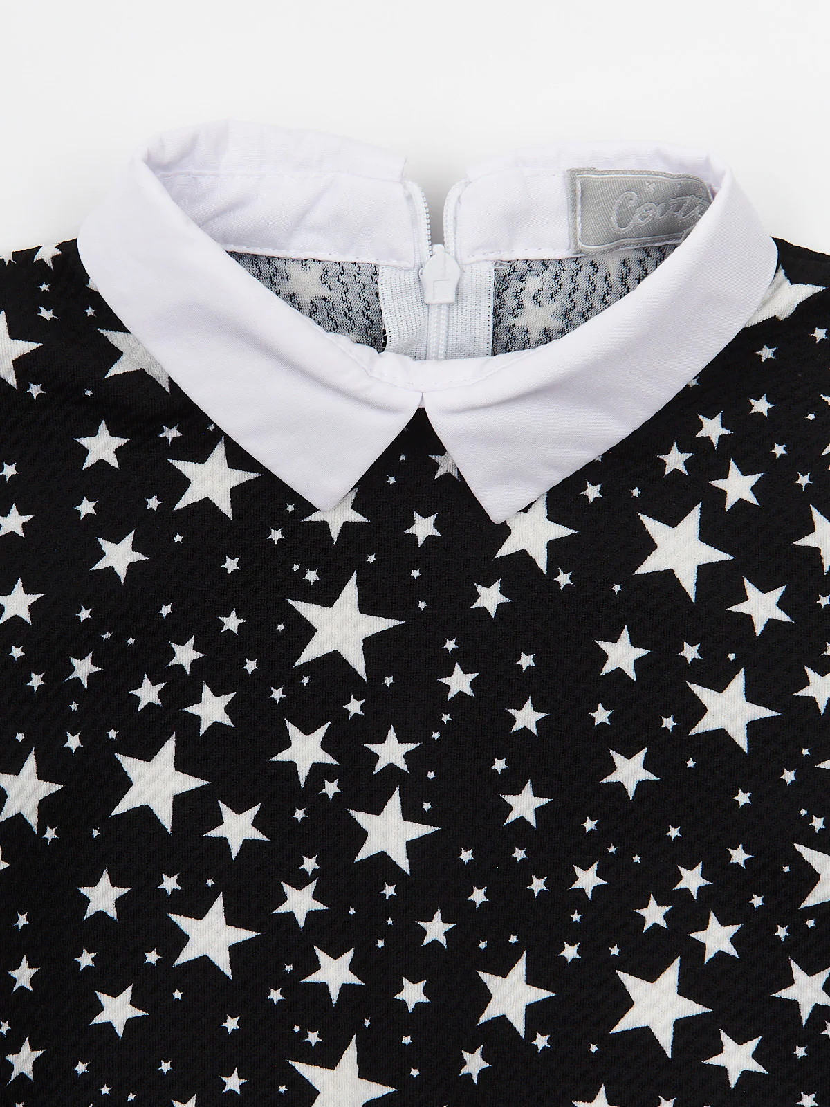 Black Stellar Star Collared Dress by Kids Couture - Image 3