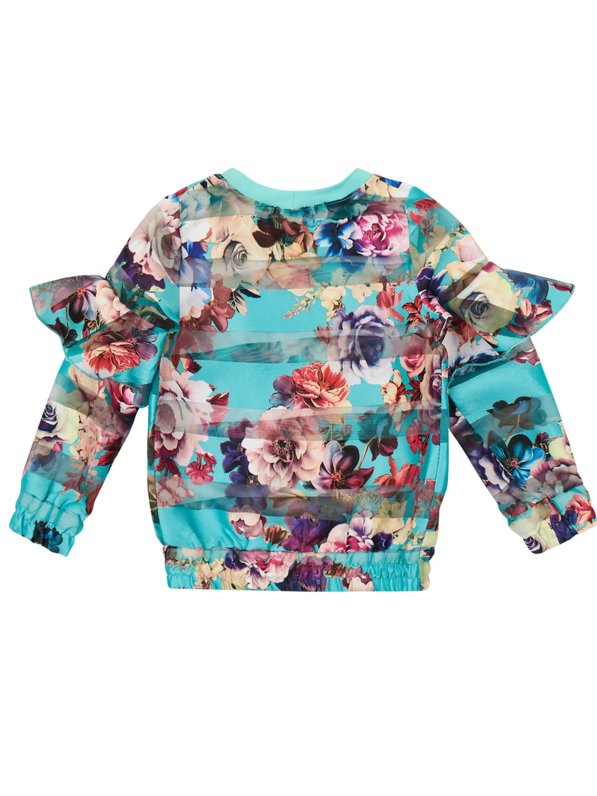 Airy Sheer Floral Ruffled Top by Kids Couture - Image 3
