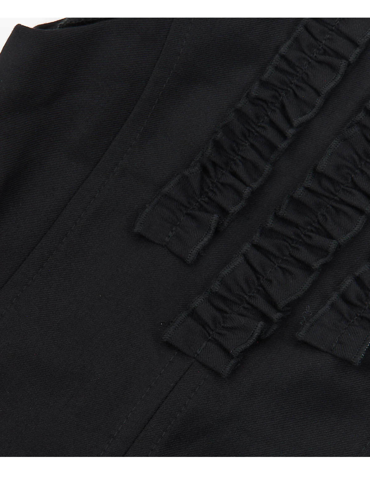 Black Sophisticated Sweetheart Ruffle Trim Dress by Kids Couture - Image 7