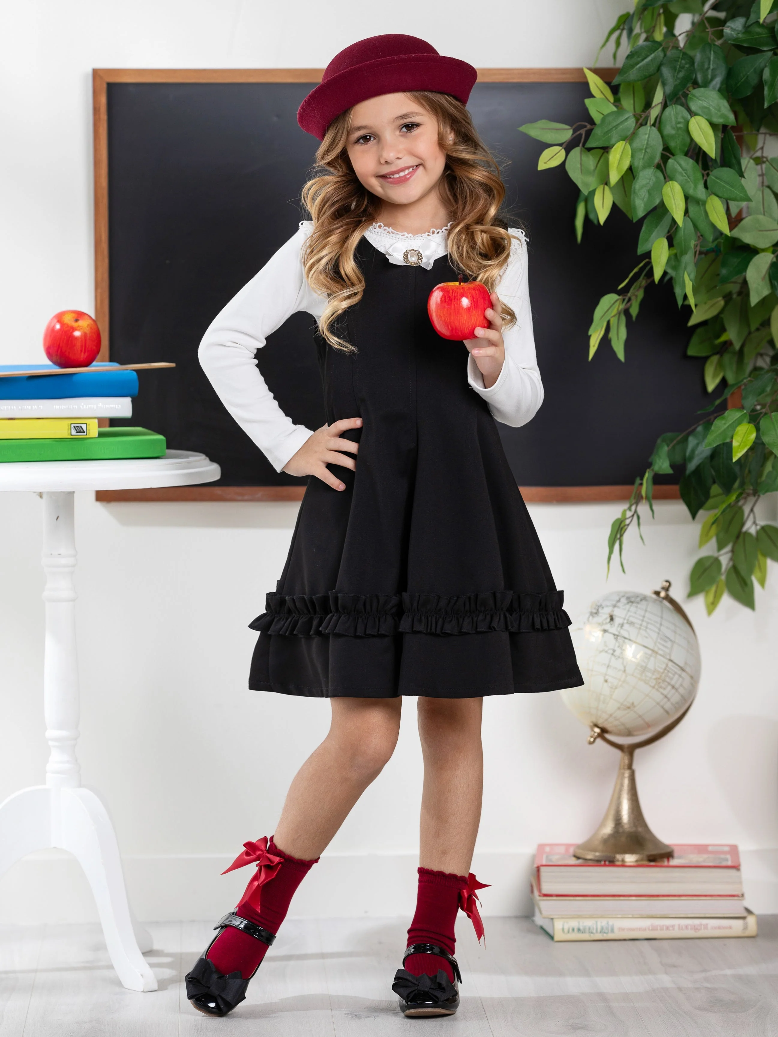Elegant Ruffled Tier & Bow Accent Dress by Kids Couture - Image 6