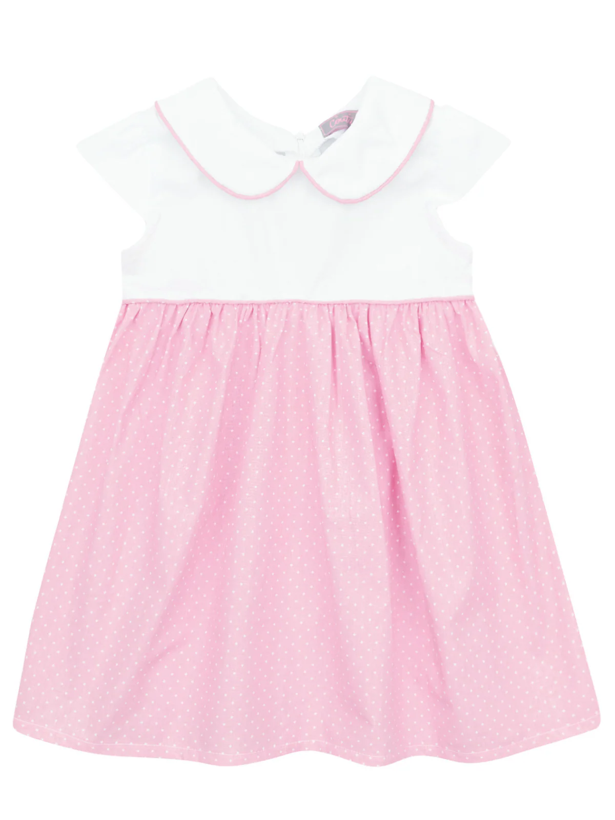 Peter Pan Collar Polka Dot Dress by Kids Couture - Image 3
