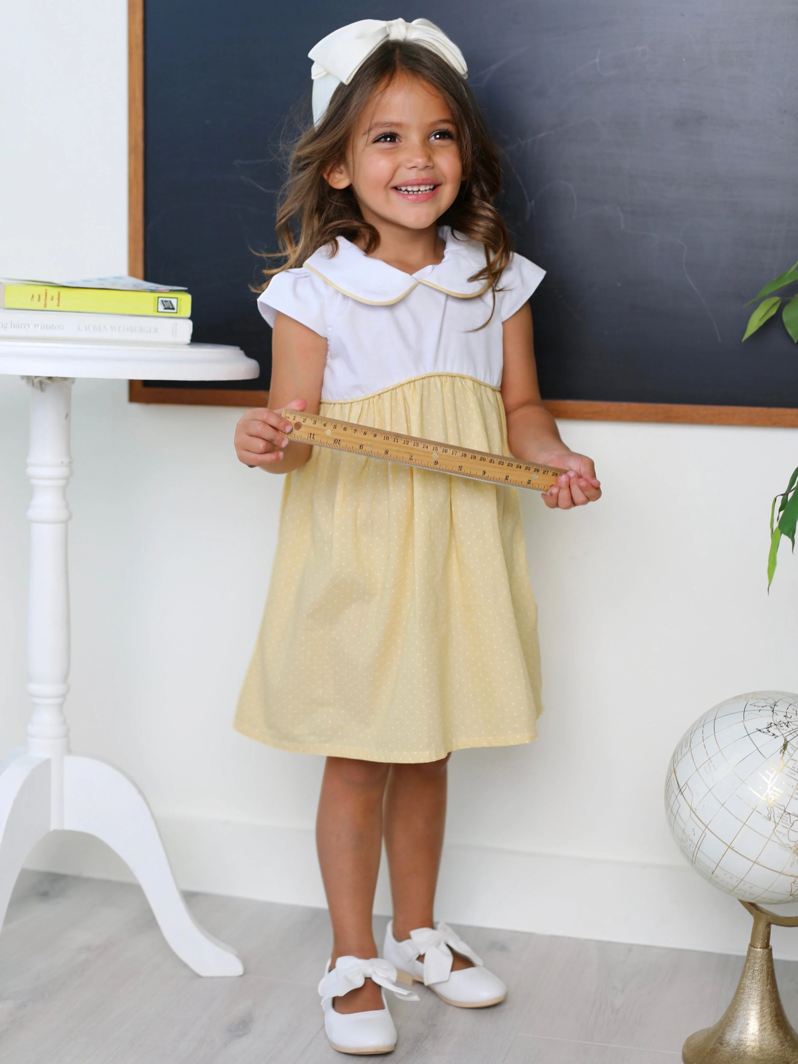 Peter Pan Collar and Polka Dot Dress by Kids Couture - Image 2