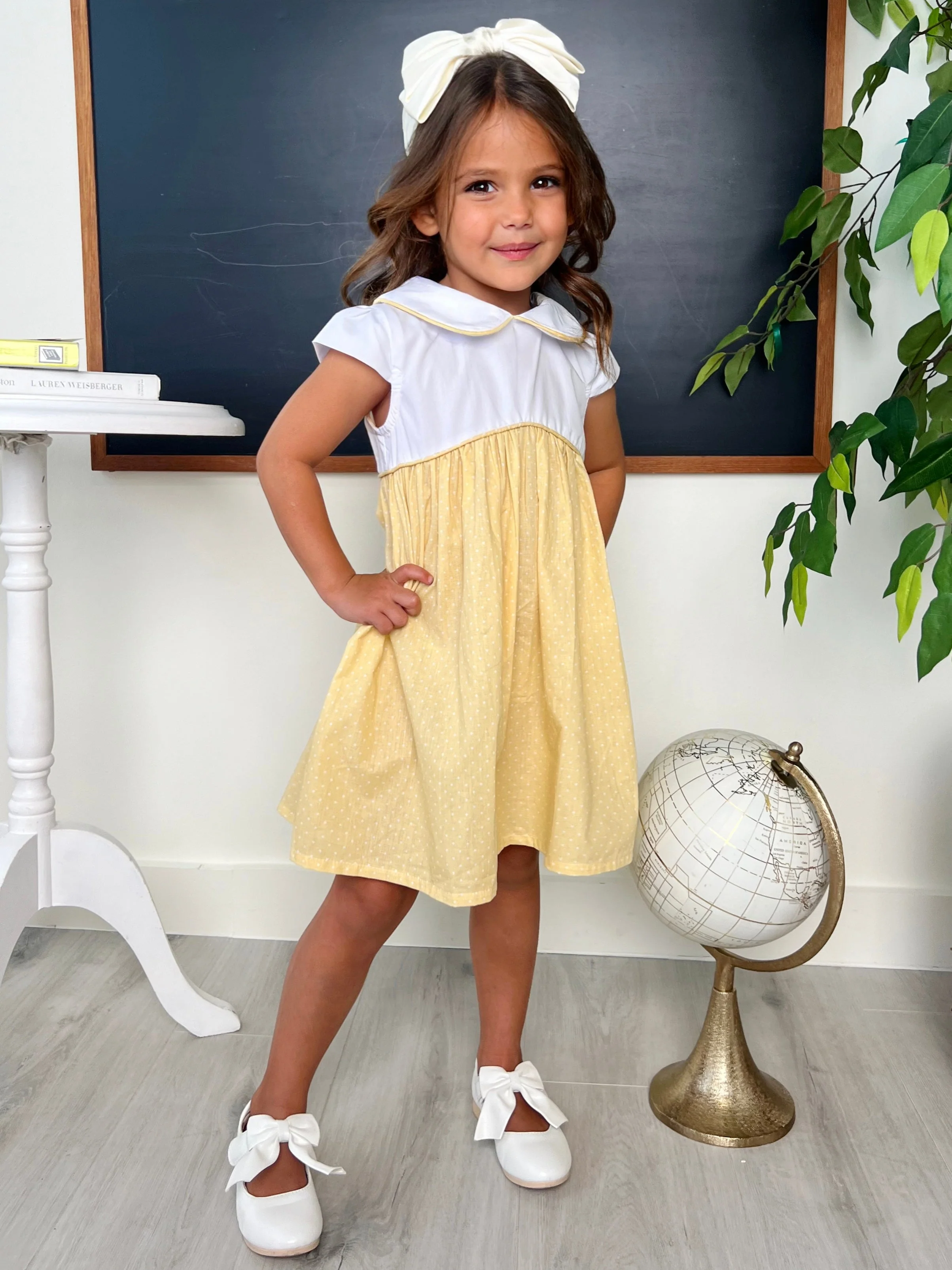 Peter Pan Collar and Polka Dot Dress by Kids Couture - Image 8