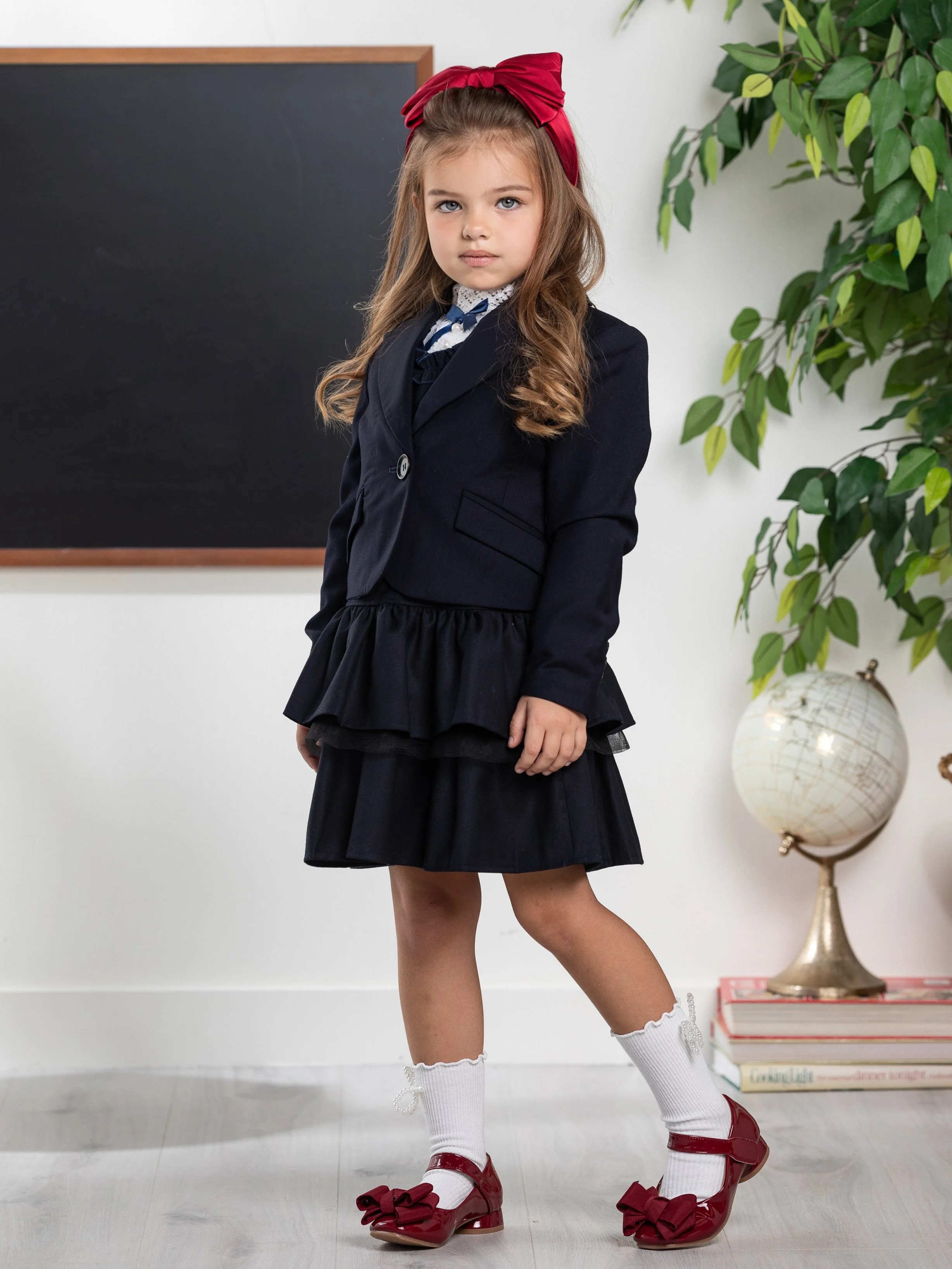 Navy Elegant Blazer by Kids Couture - Image 2