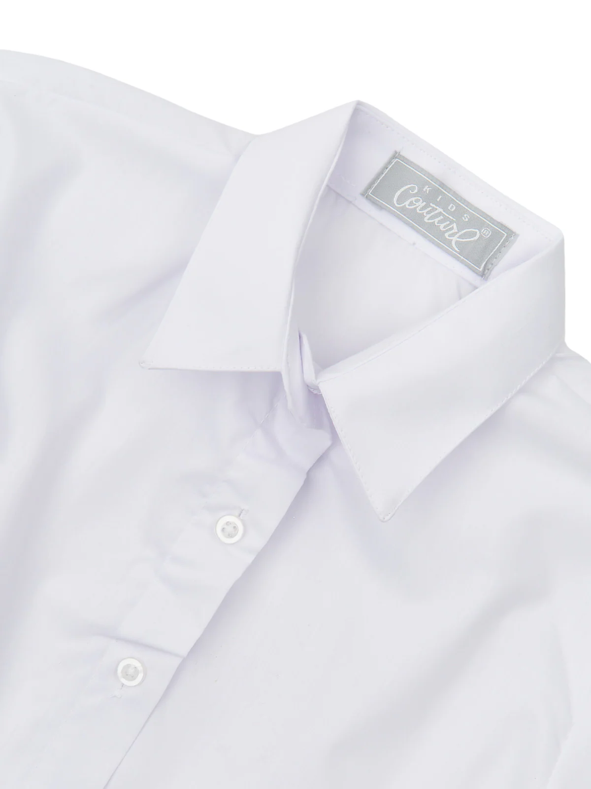 White Collared Dress Shirt by Kids Couture - Image 4