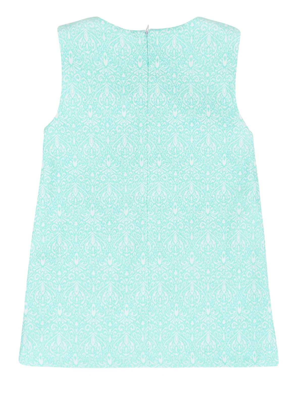 Big Bow Mint Jacquard Dress by Kids Couture - Image 6
