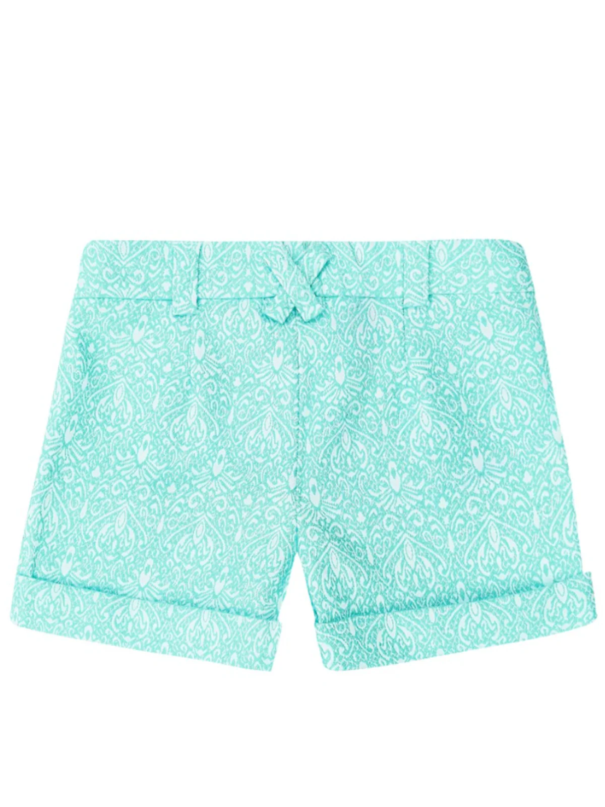 Mint Jacquard Button Fly Shorts by Kids Couture - Image 5