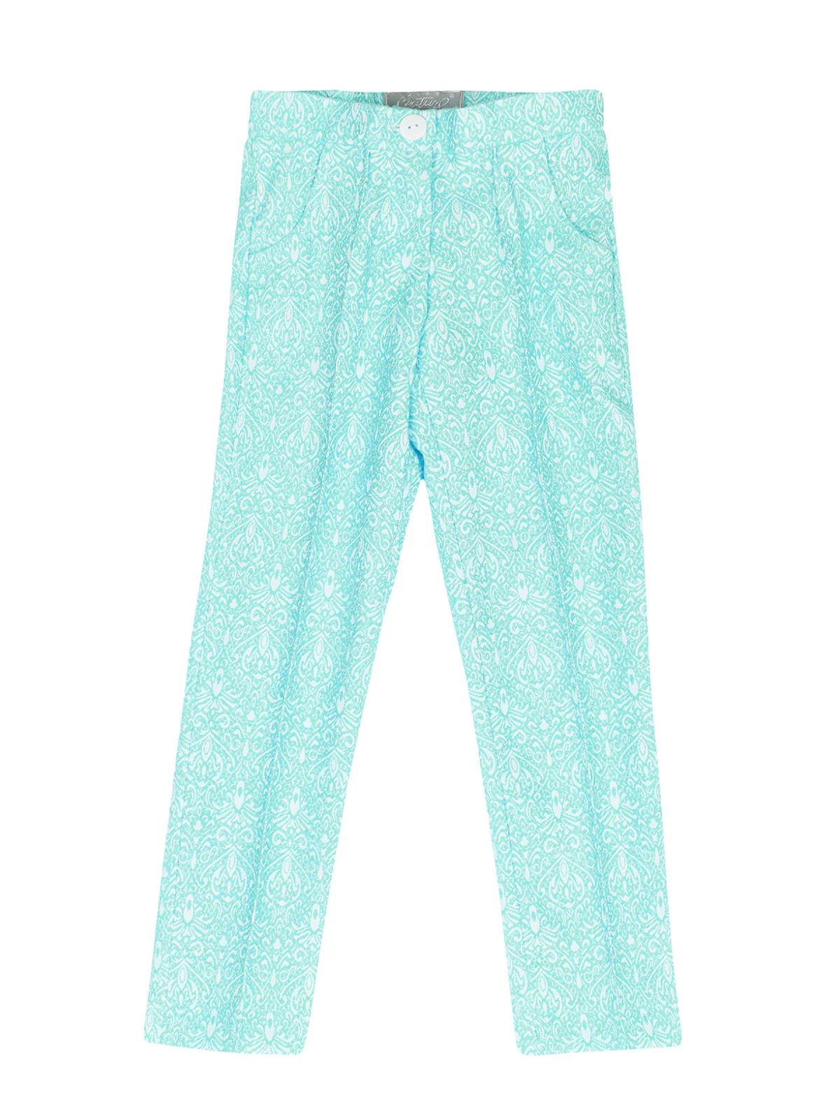 Sassy Mint Jacquard Pants by Kids Couture - Image 4