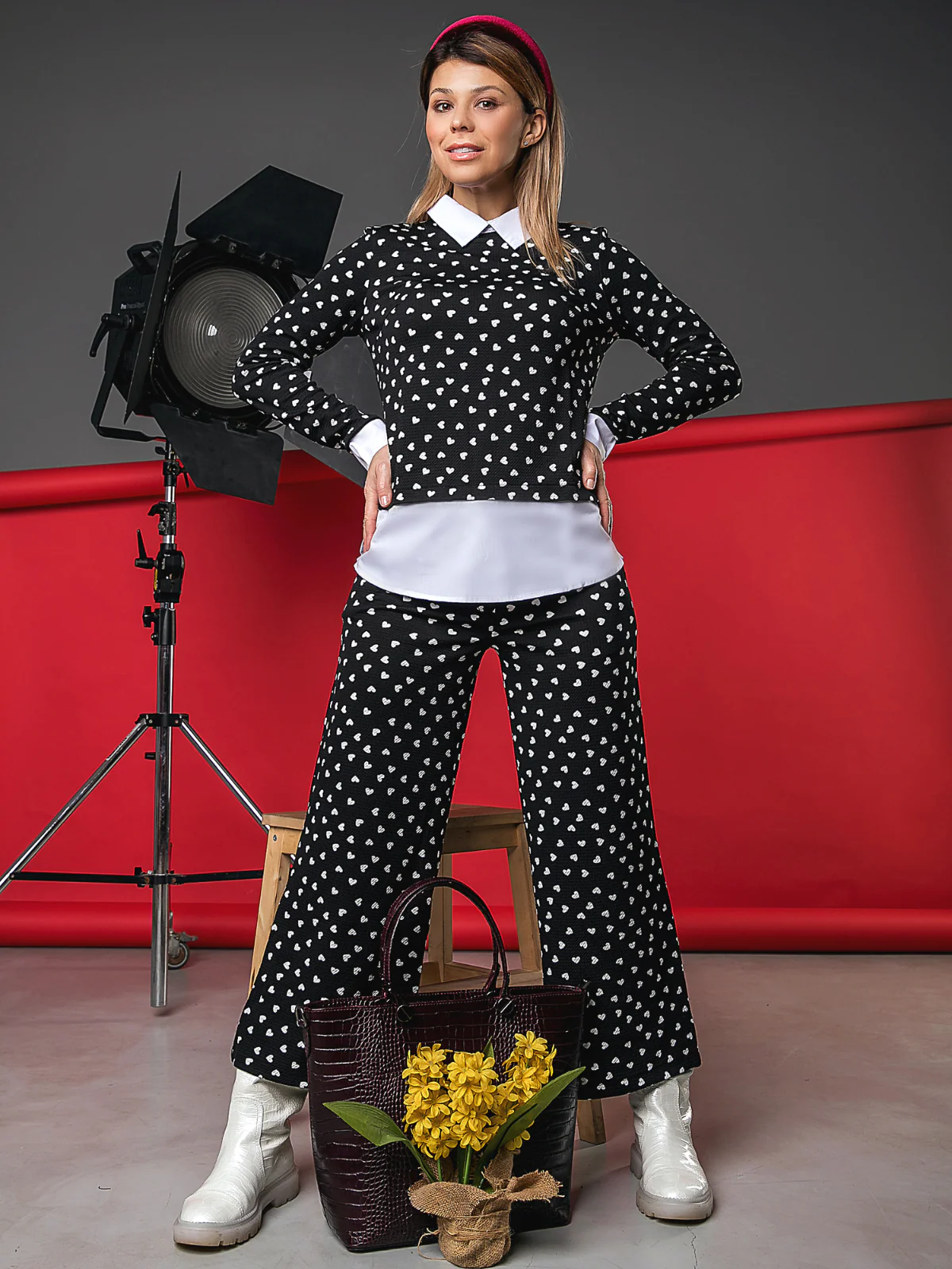 Mommy & Me Heart Chic Dressy Pants Set by Kids Couture - Image 2