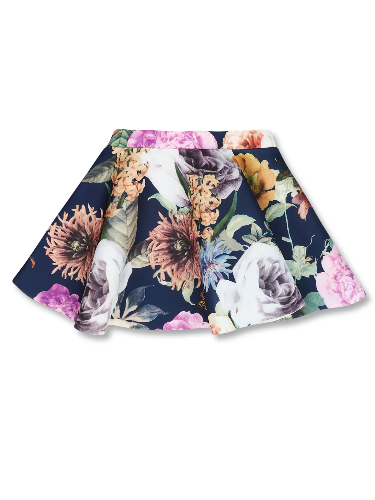 Flower Power Neoprene Floral Skater Skirt by Kids Couture - Image 5