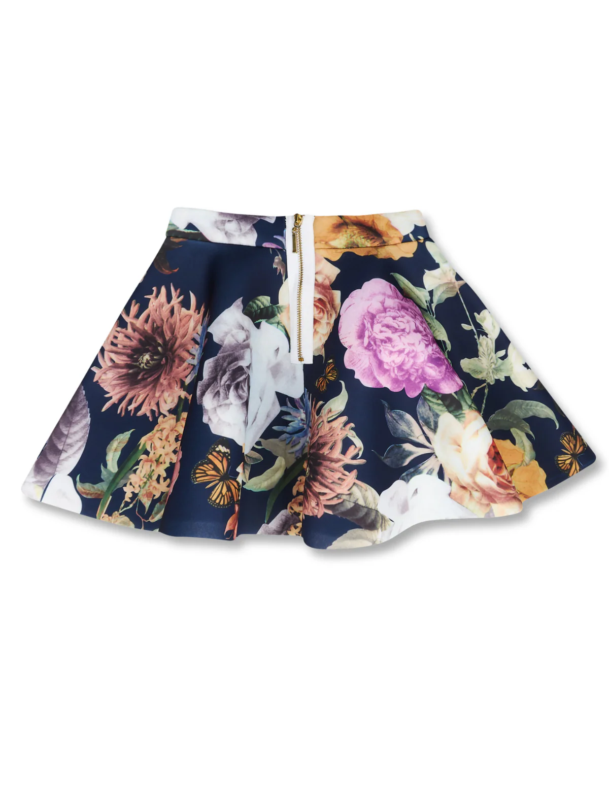 Flower Power Neoprene Floral Skater Skirt by Kids Couture - Image 8