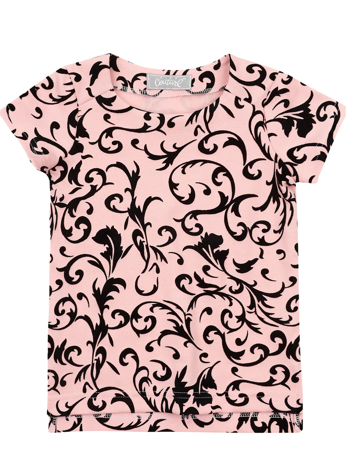 Pink Passion Velvet Brocade Top by Kids Couture - Image 4