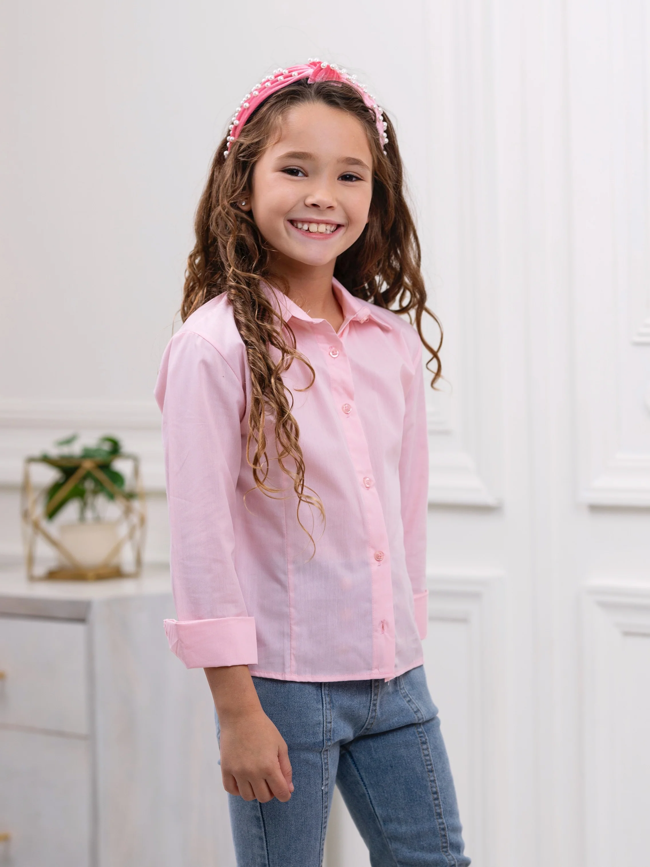 Pink Collared Dress Shirt by Kids Couture - Image 3