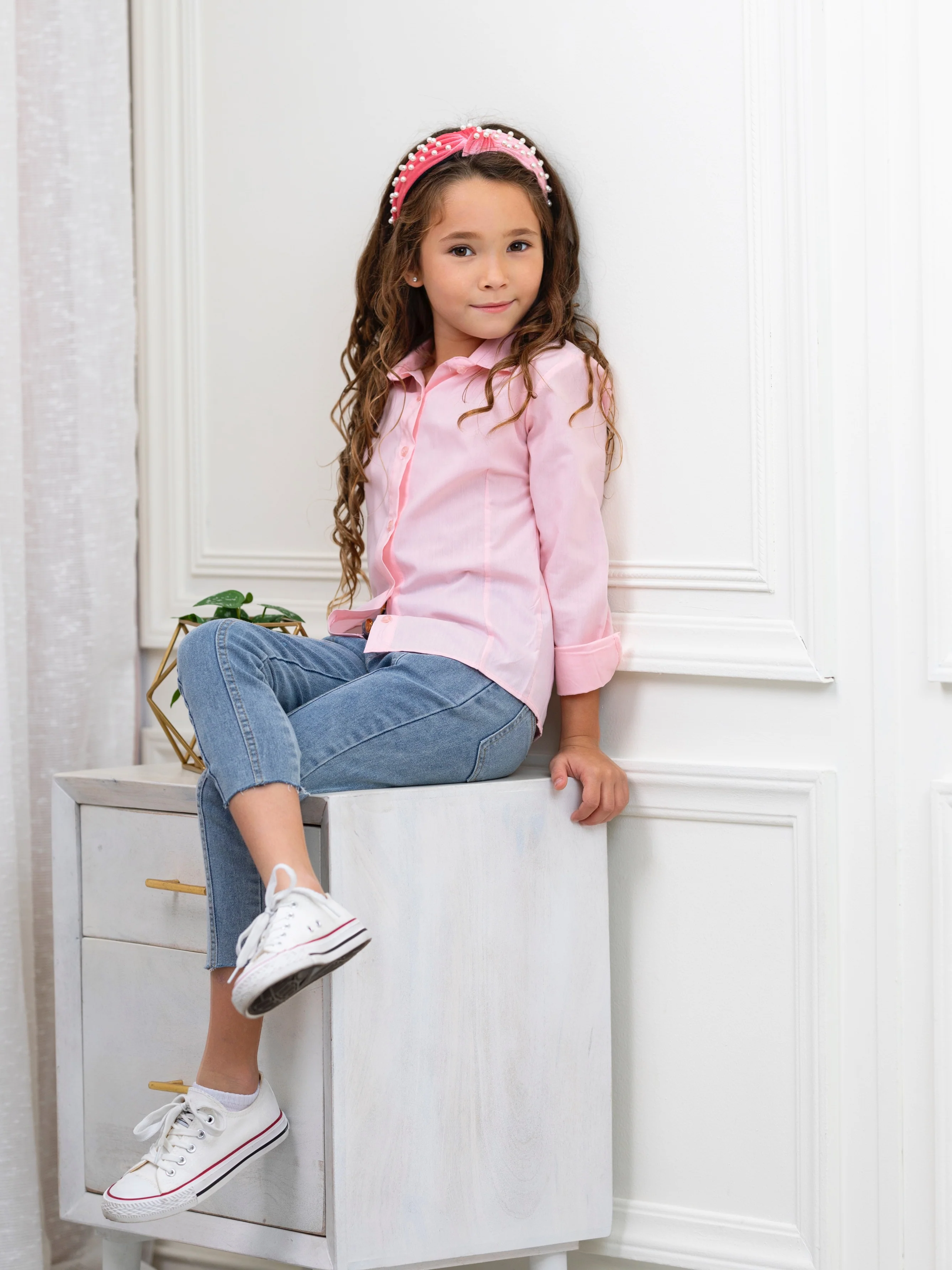 Pink Collared Dress Shirt by Kids Couture - Image 4