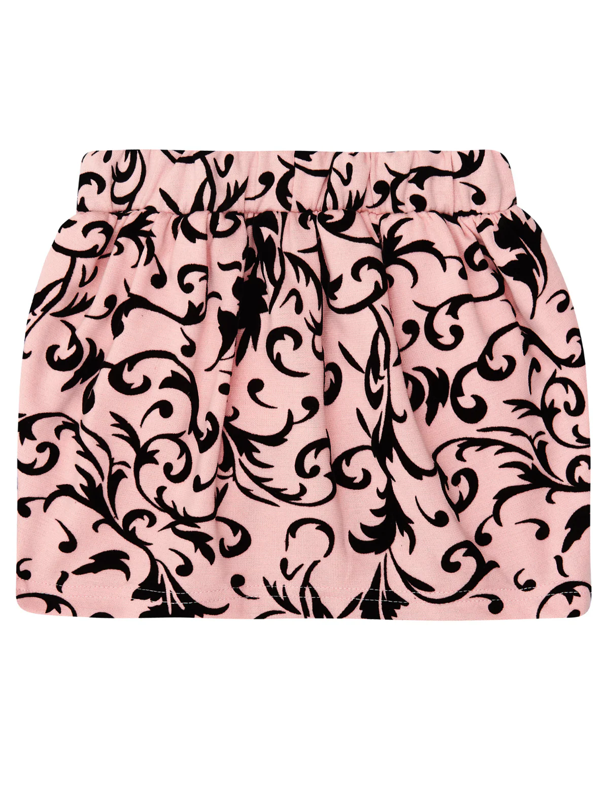 Pink Passion Velvet Brocade Stretch Skirt by Kids Couture - Image 2