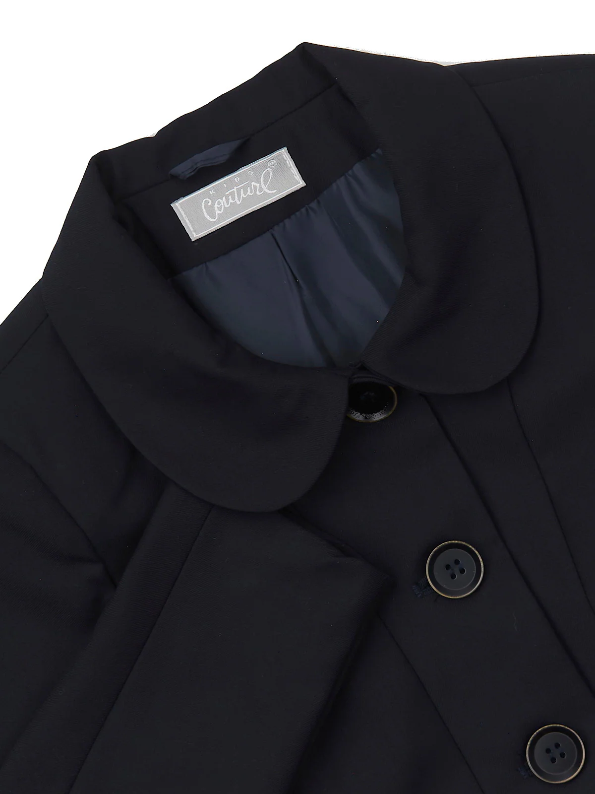 Refined Peter Pan Collar Navy Blazer by Kids Couture - Image 5