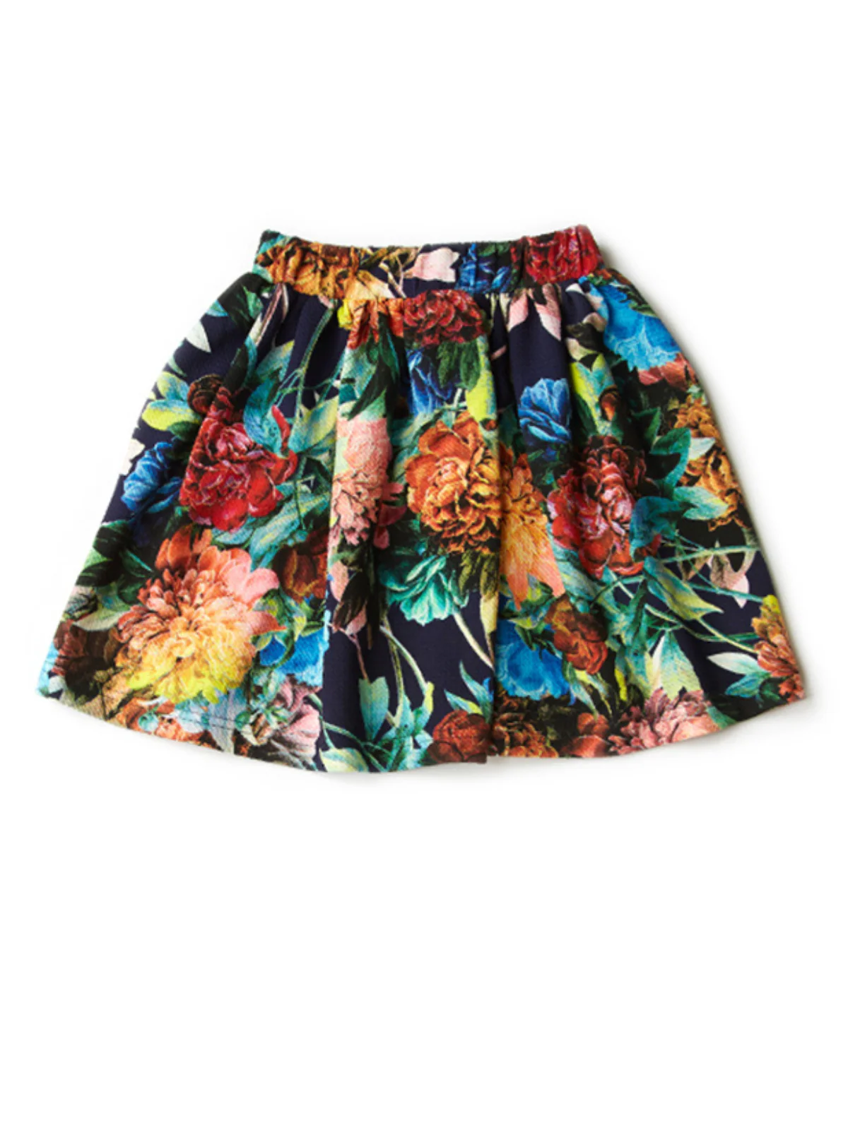 Floral Fun Neoprene Pleated Skirt by Kids Couture - Image 5