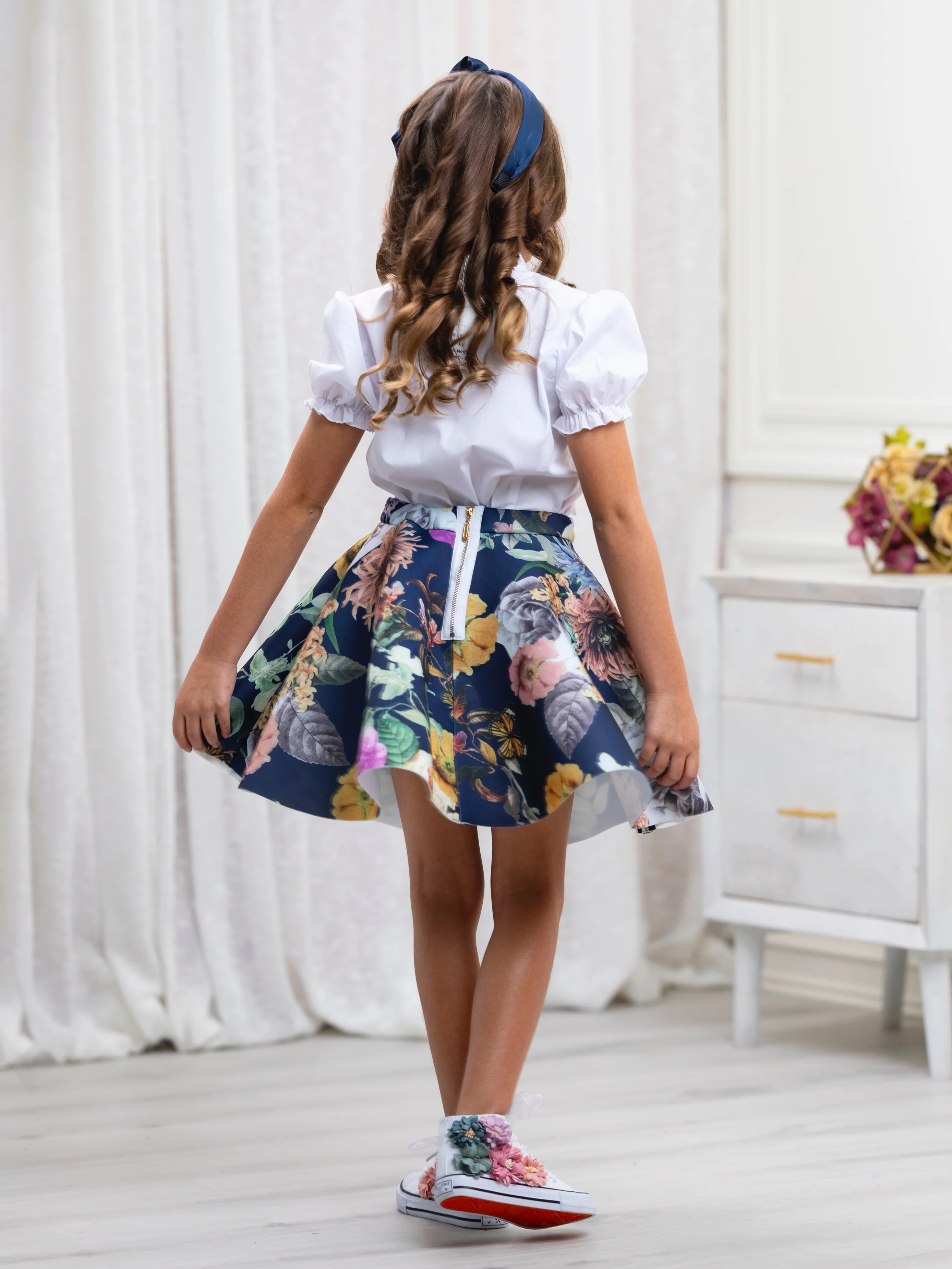 Bow Collared Dress Top by Kids Couture - Image 4