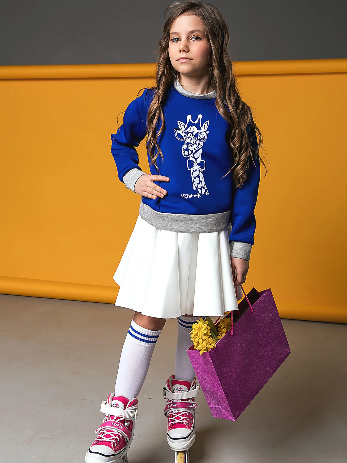 Sleek & Sassy White Tennis Skirt by Kids Couture - Image 3