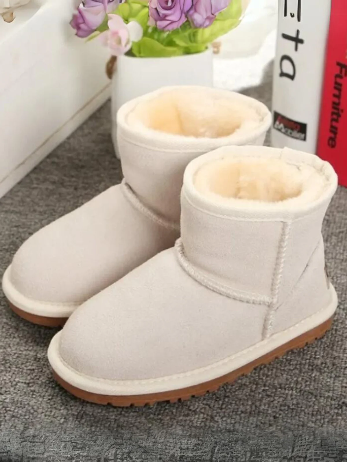 Let It Snow Fleece-Lined Snow Boots By Liv and Mia - Image 2