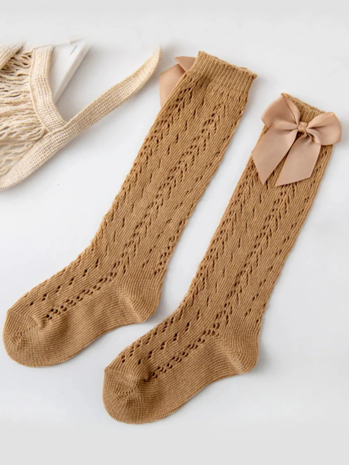 Hello, Sunshine! Eyelet Knit Knee-High Socks - Image 4