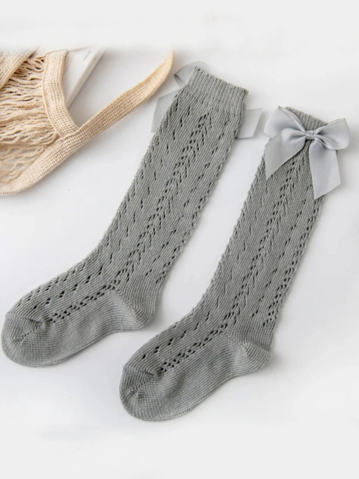 Hello, Sunshine! Eyelet Knit Knee-High Socks - Image 5