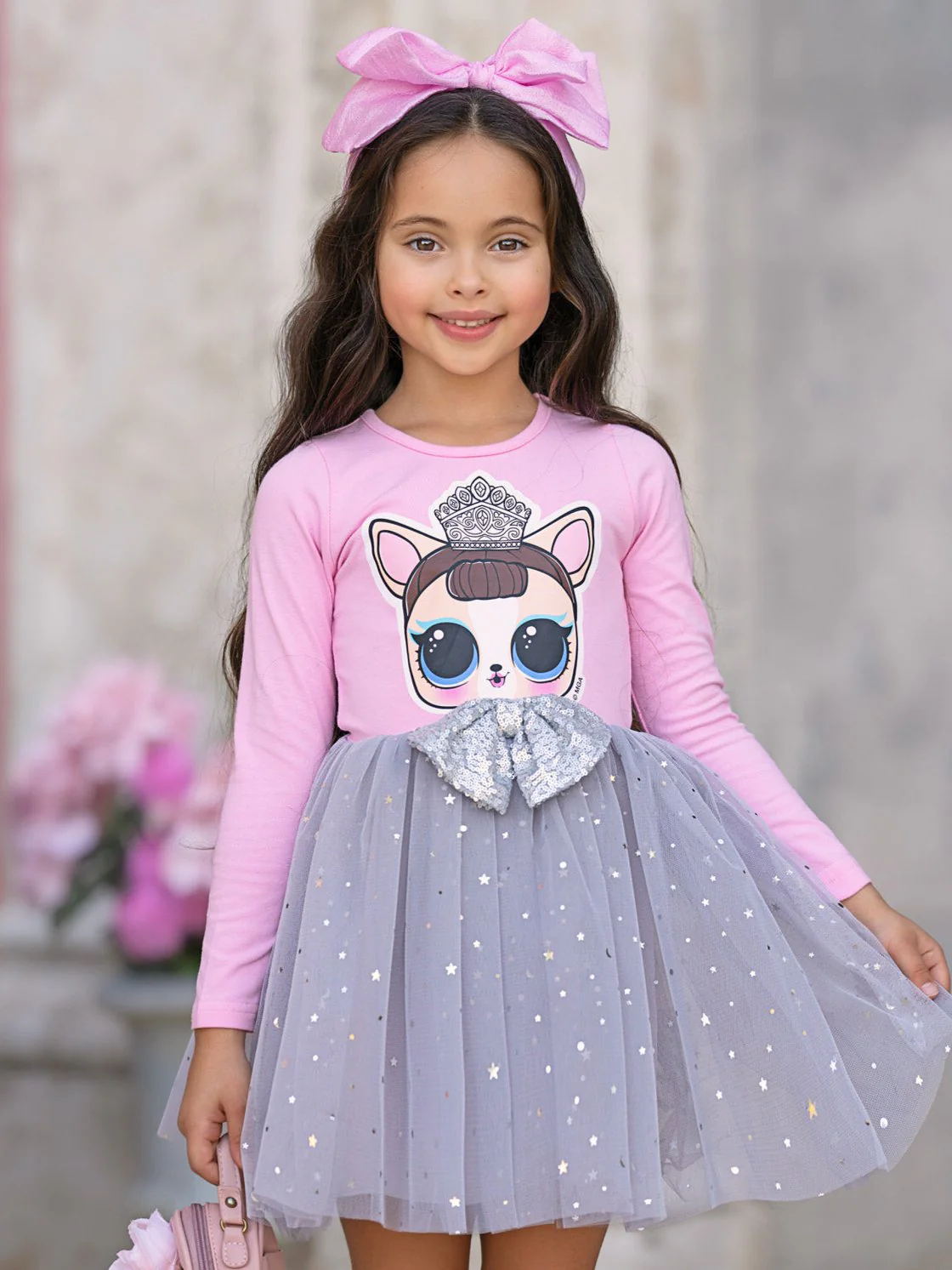 L.O.L. SURPRISE! Miss Puppy Long Sleeved Glitter Tutu Dress - Image 3
