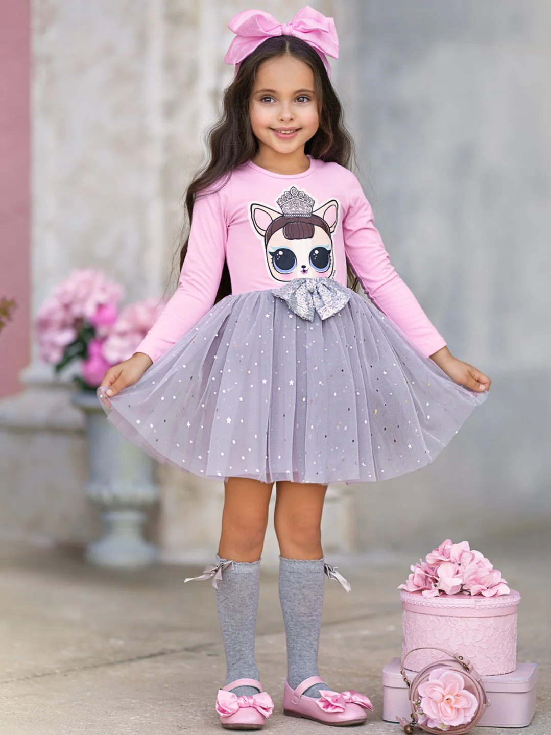 L.O.L. SURPRISE! Miss Puppy Long Sleeved Glitter Tutu Dress - Image 8
