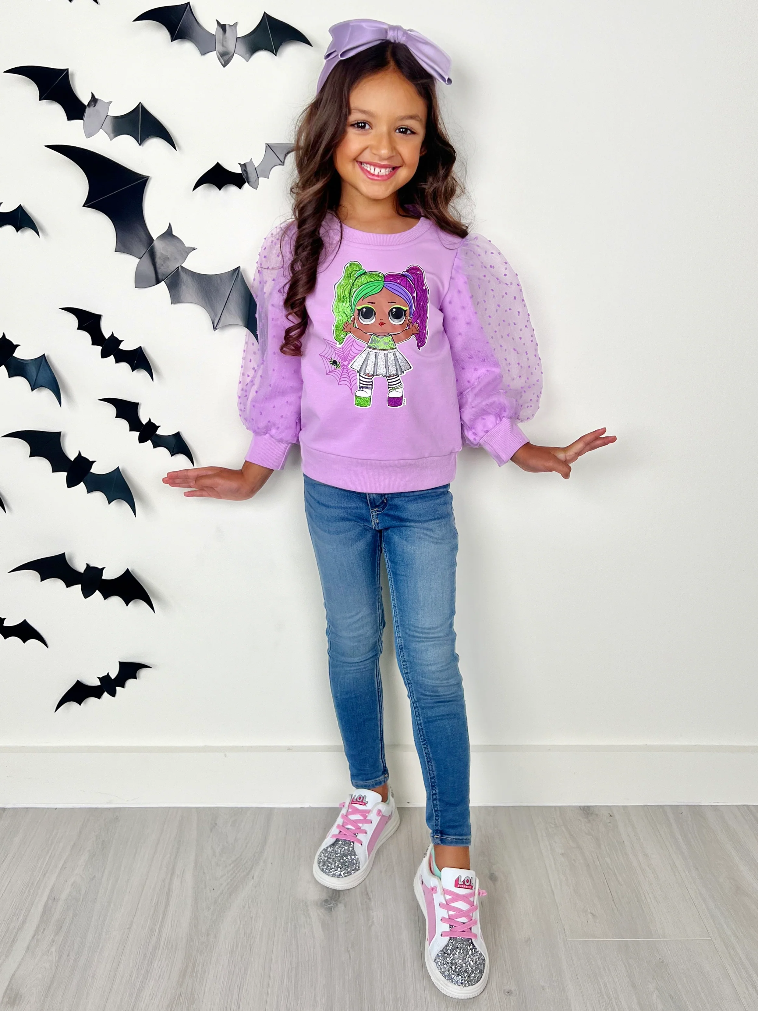 L.O.L. SURPRISE! Cheer Boo Tulle Sleeve Top - Image 7