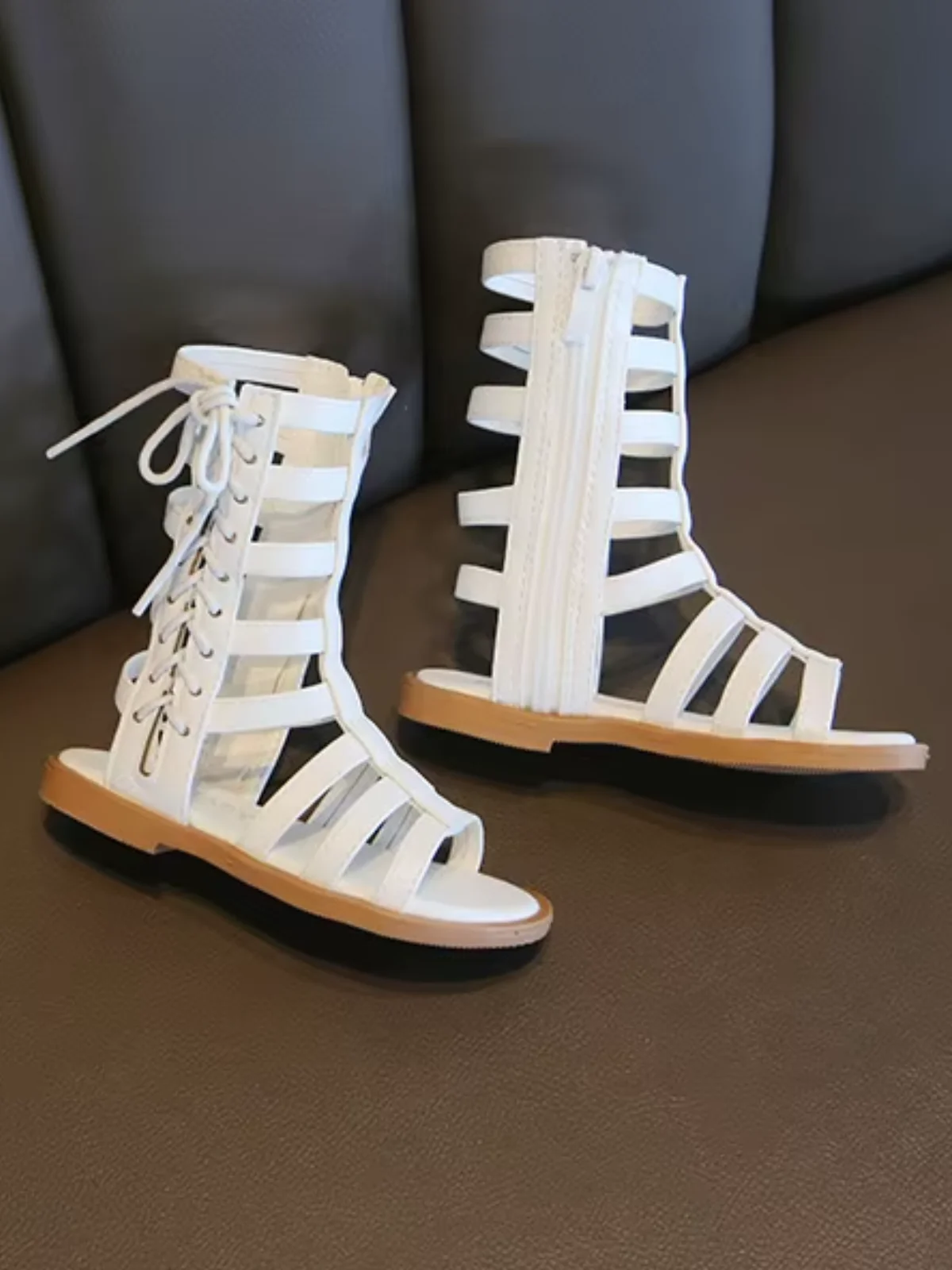 Bold Step Lace-Up Gladiator Sandal - Image 4