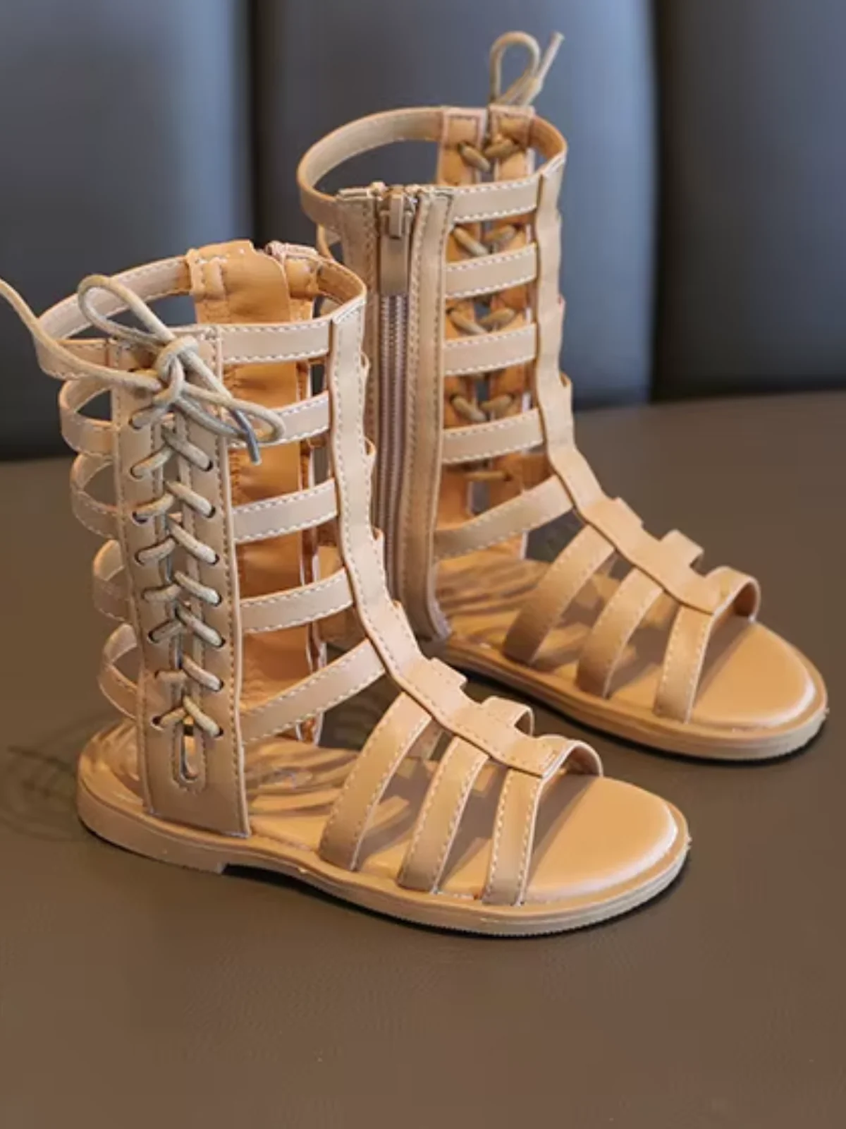 Bold Step Lace-Up Gladiator Sandal - Image 5