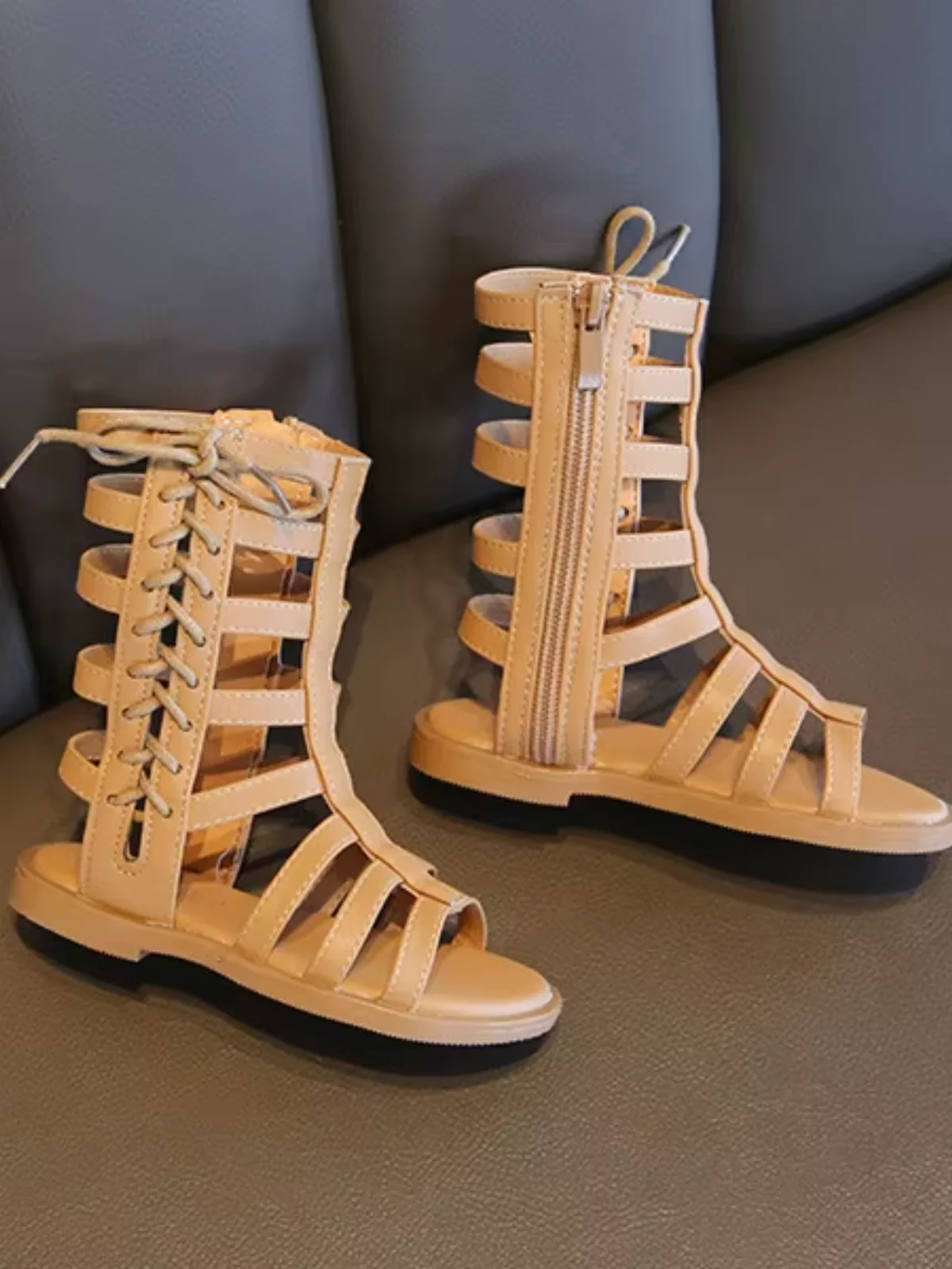 Bold Step Lace-Up Gladiator Sandal - Image 6