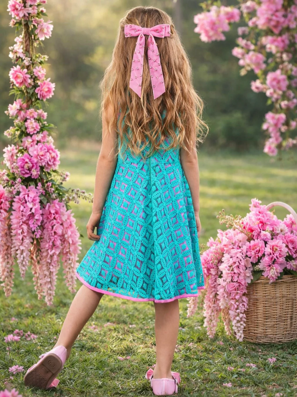 Lacey Scallop Trim Party Dress - Image 3