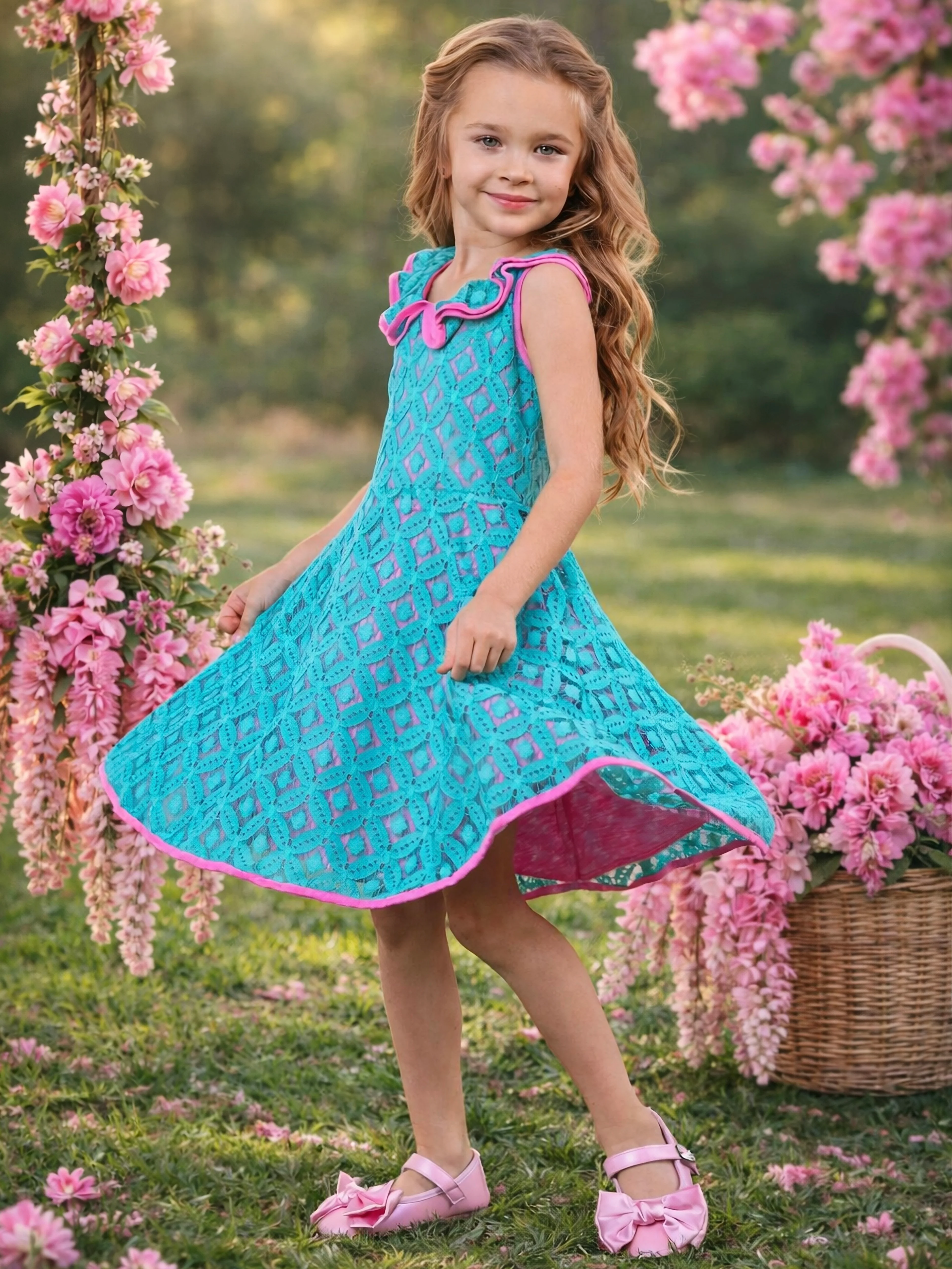 Lacey Scallop Trim Party Dress - Image 5
