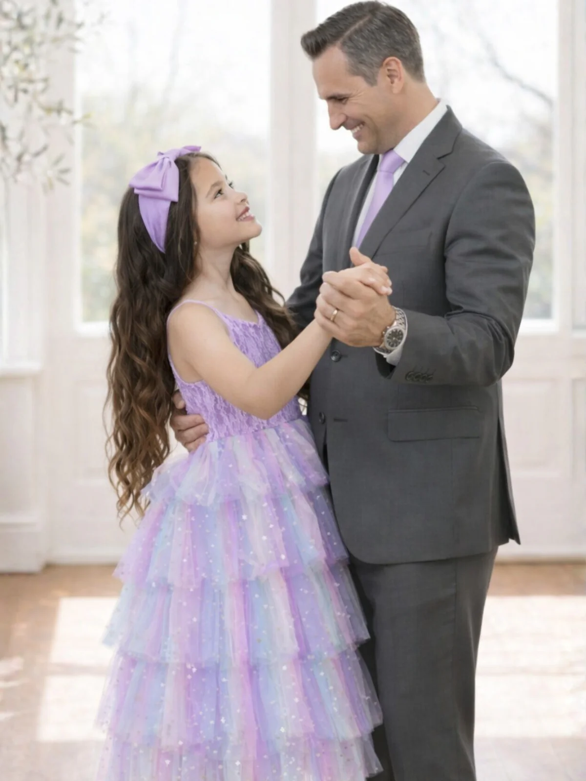 Daddy Daughter Dance Mens Lavender Tie - Image 3