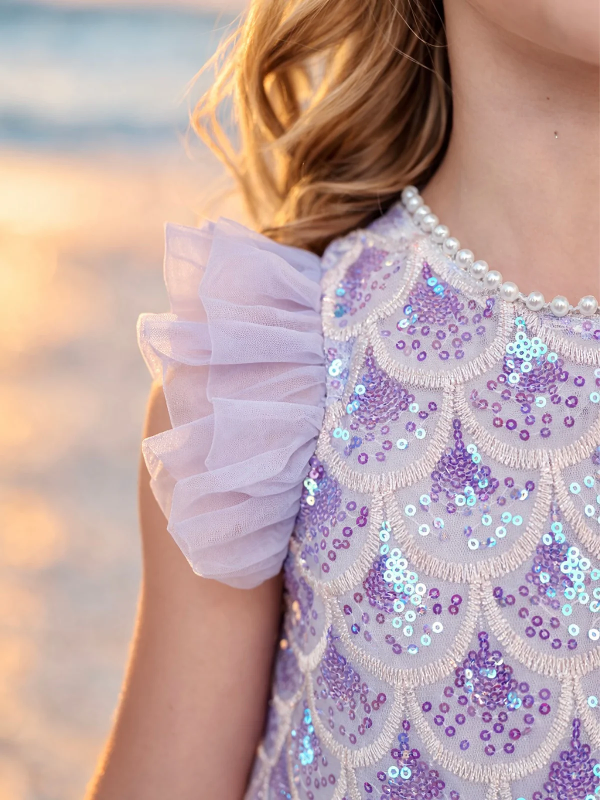 Seaside Shimmer Mermaid Tulle Dress - Image 4
