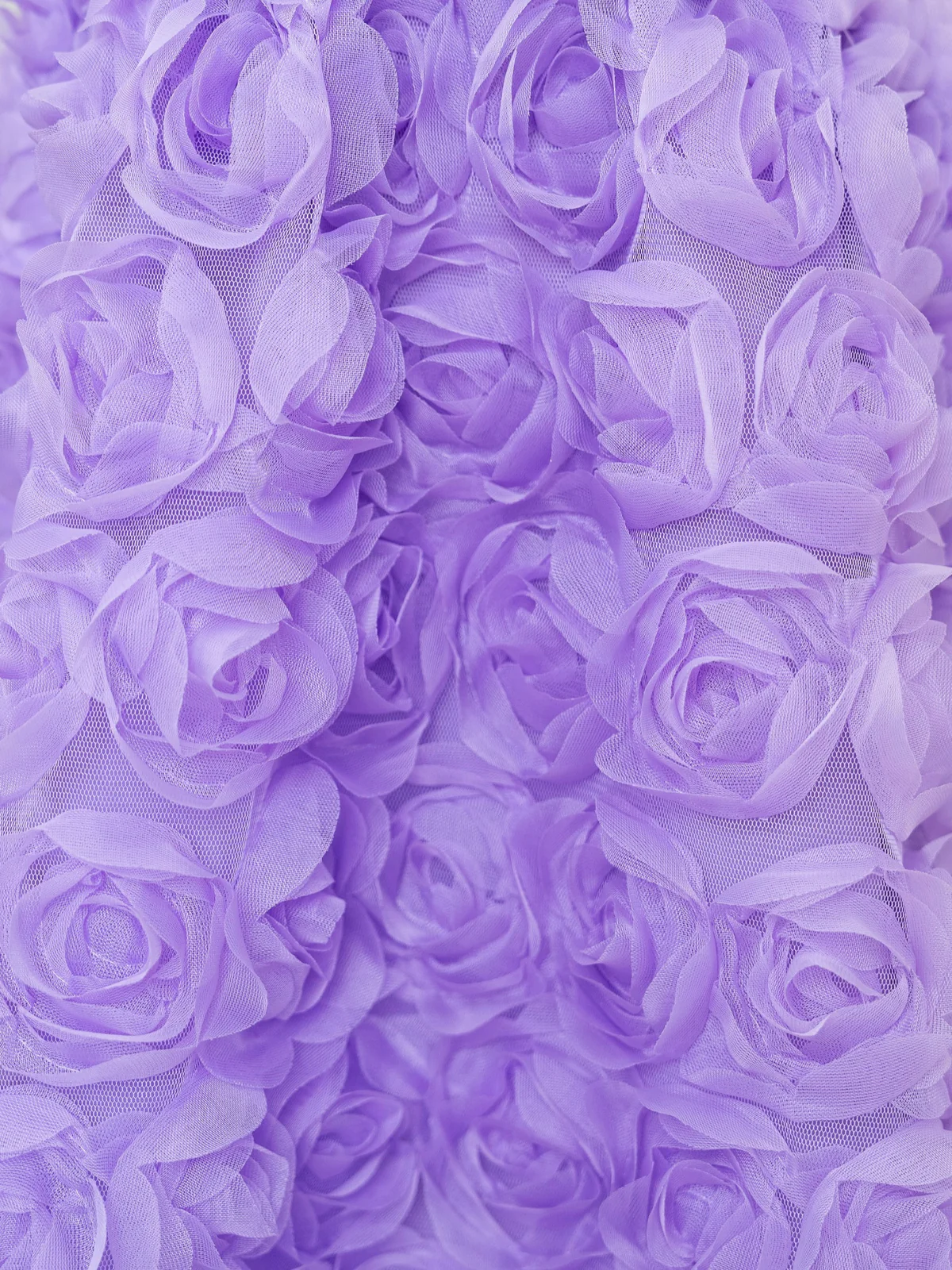 Lavender Bloom Pearl Button Rosette Tulle Dress - Image 3
