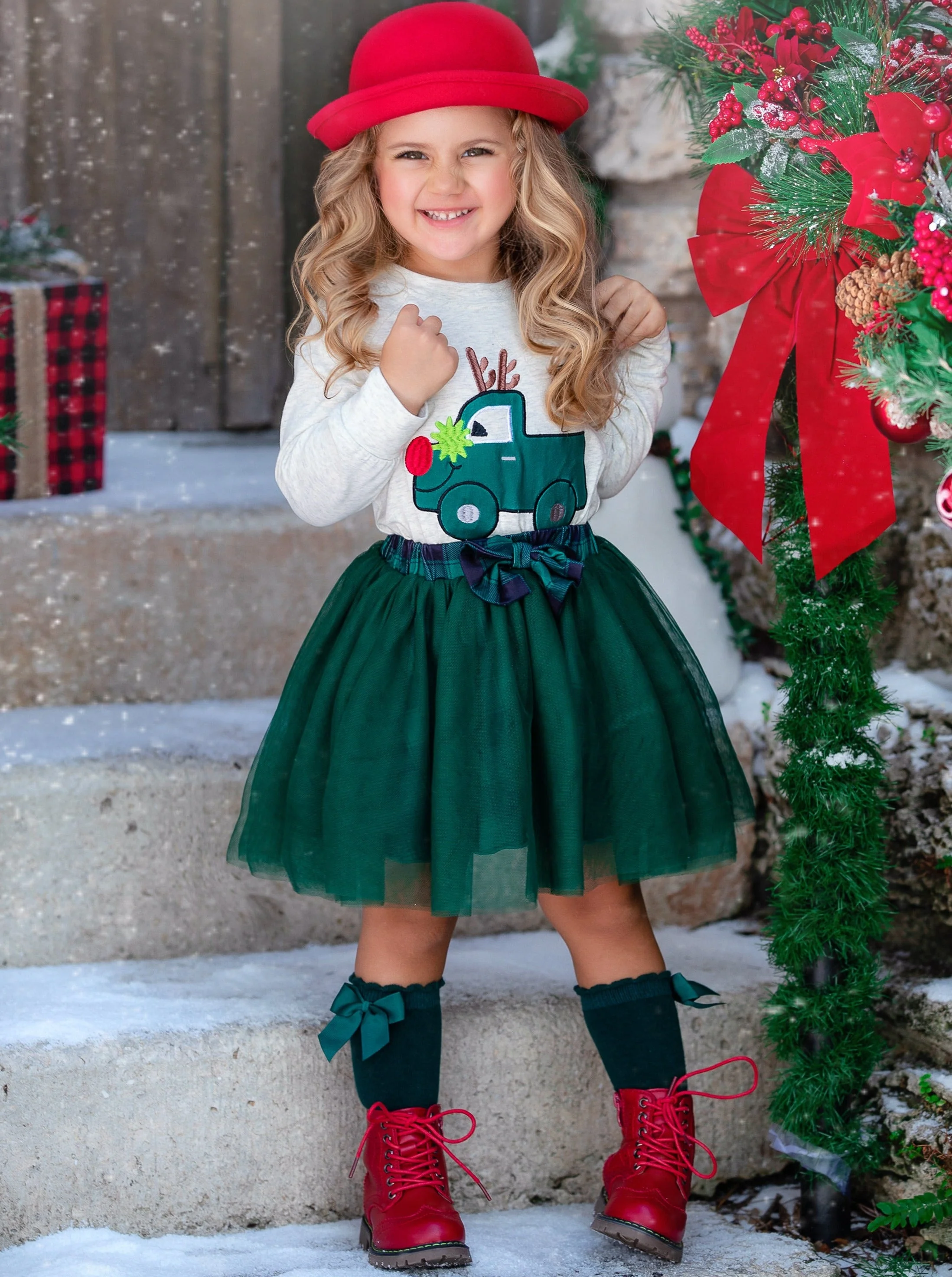 Lead The Way Plaid Tutu Skirt Set - Image 2
