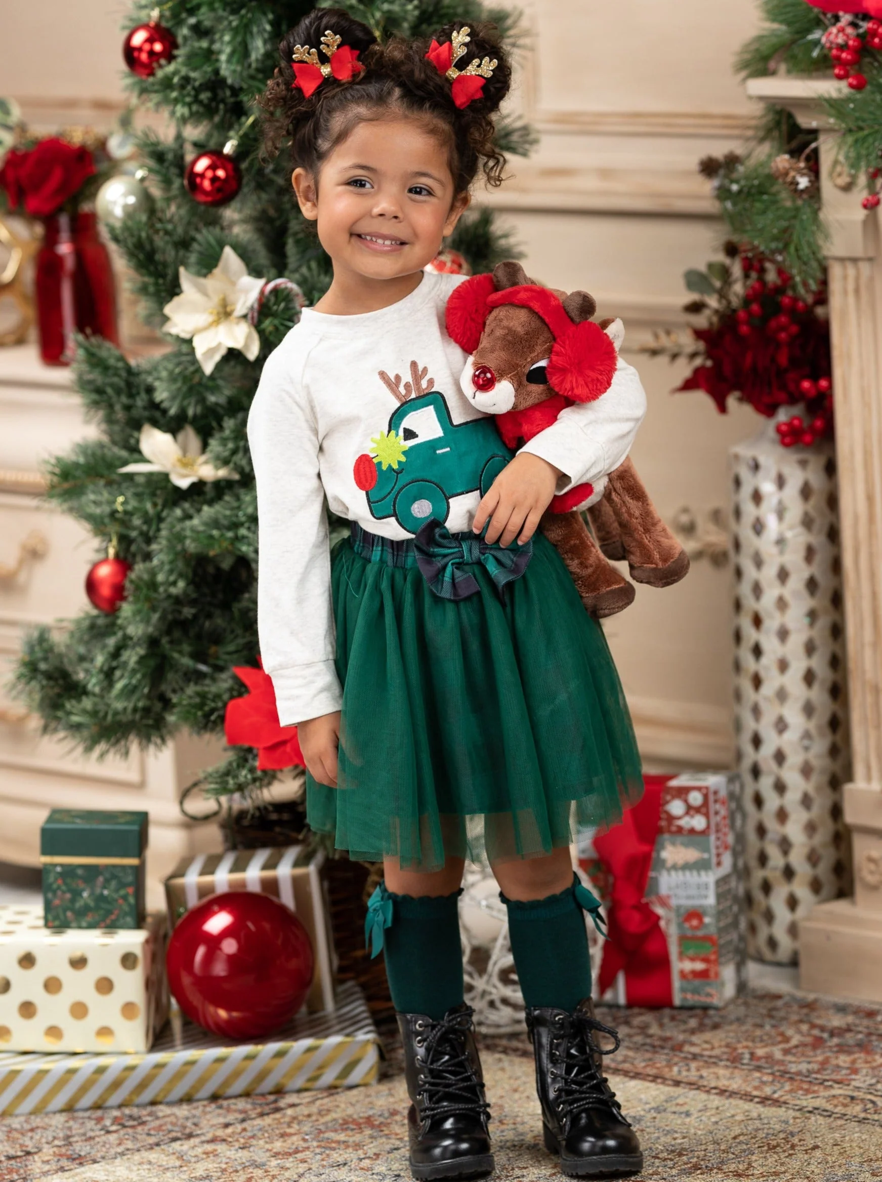 Lead The Way Plaid Tutu Skirt Set - Image 4