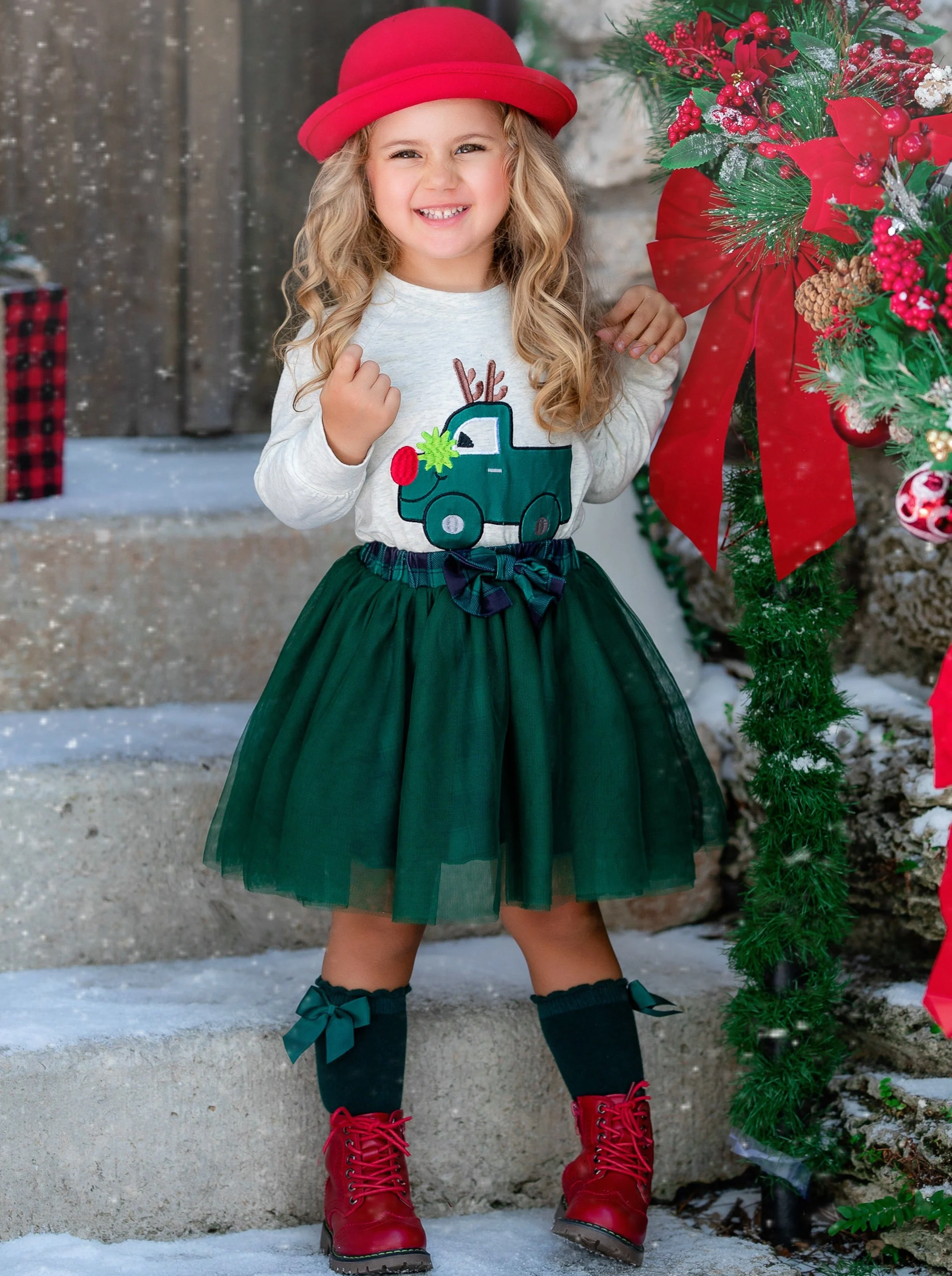 Lead The Way Plaid Tutu Skirt Set - Image 5