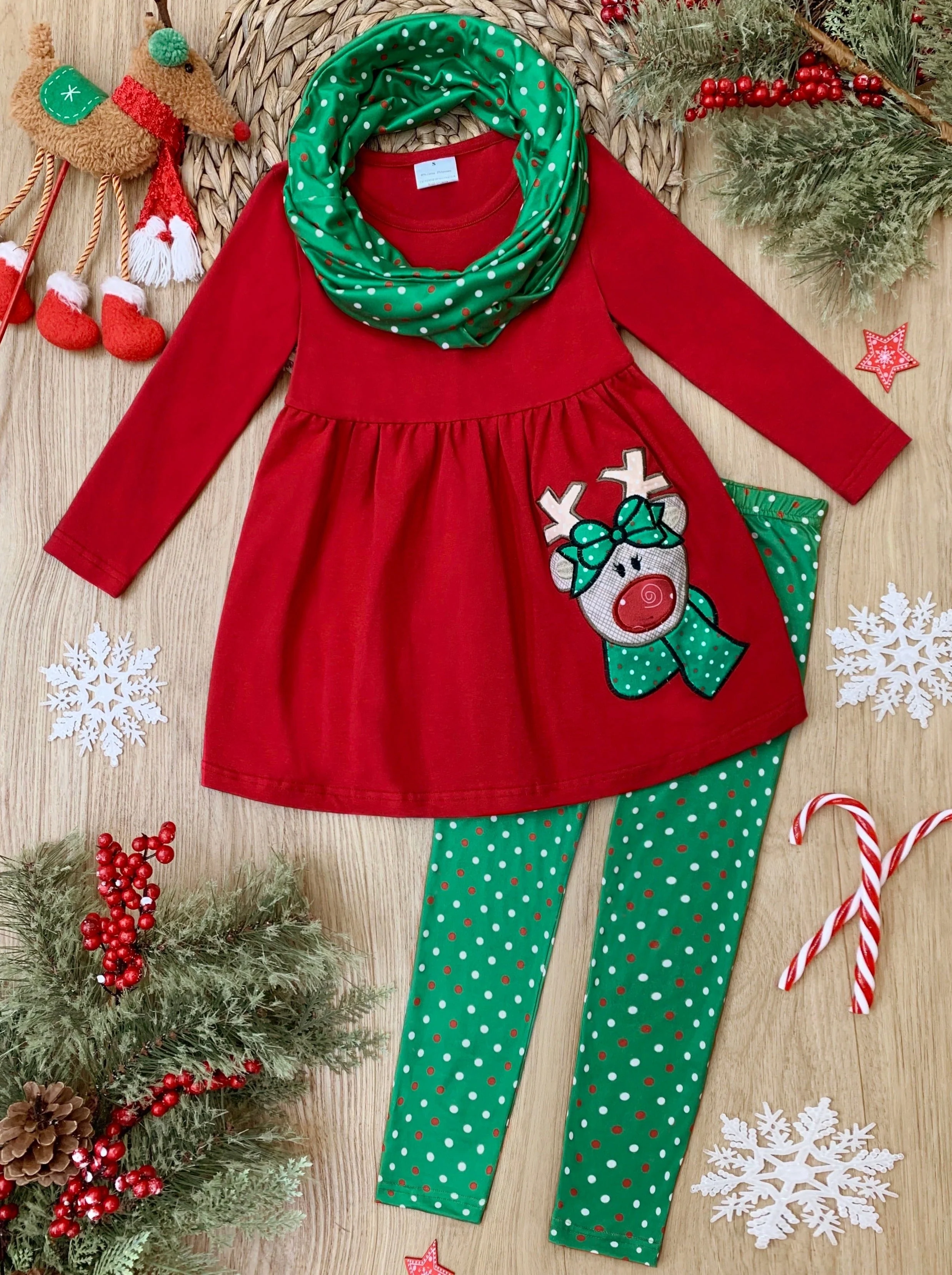 Reindeer Games Tunic, Scarf, and Legging Set - Image 5