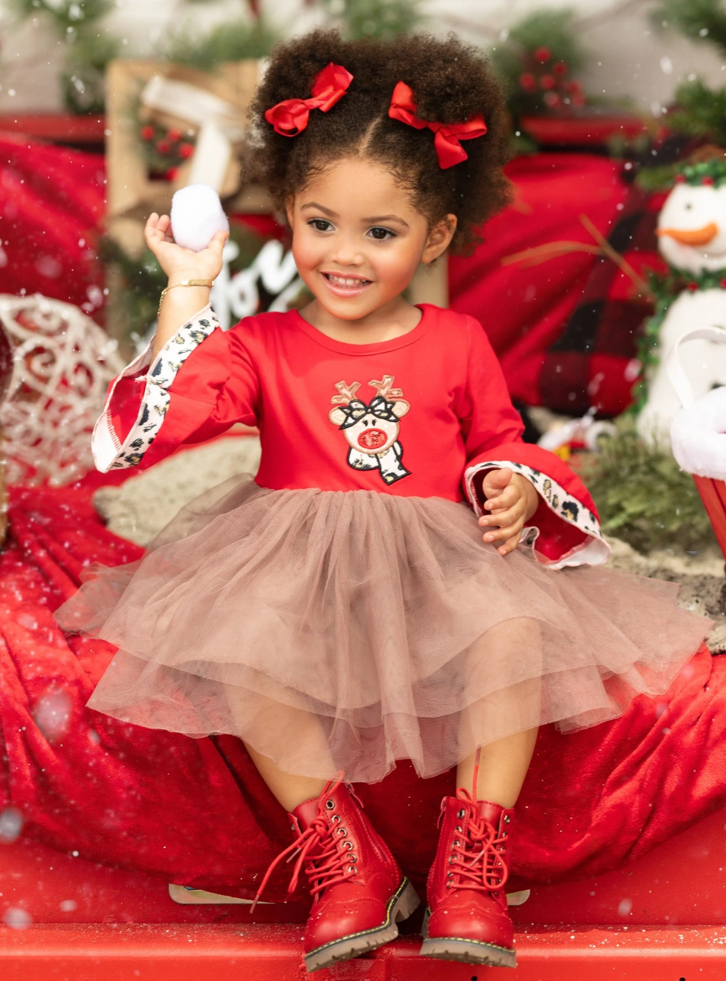 Lead The Way Reindeer Tutu Dress - Image 2