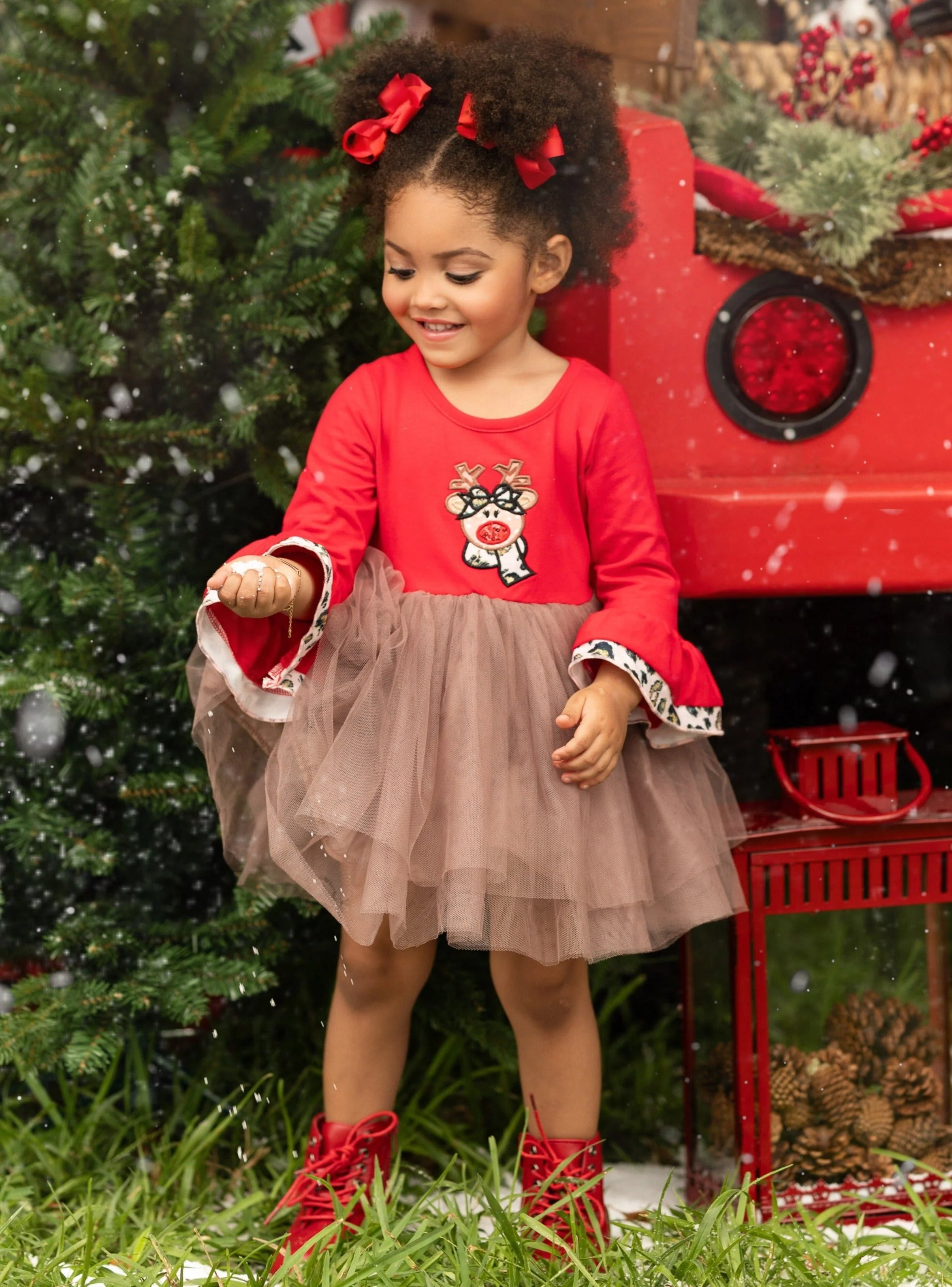 Lead The Way Reindeer Tutu Dress - Image 4