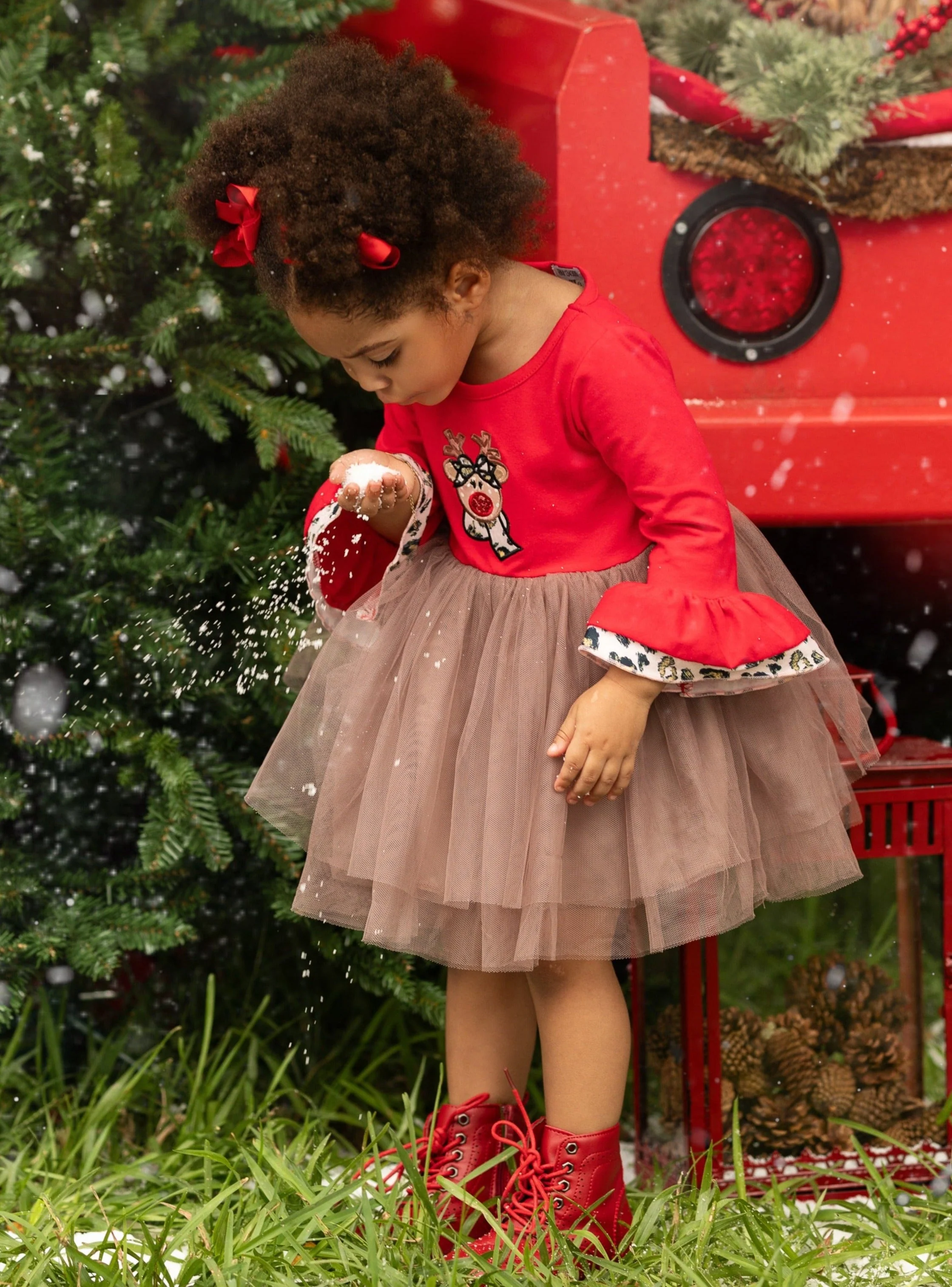 Lead The Way Reindeer Tutu Dress - Image 6