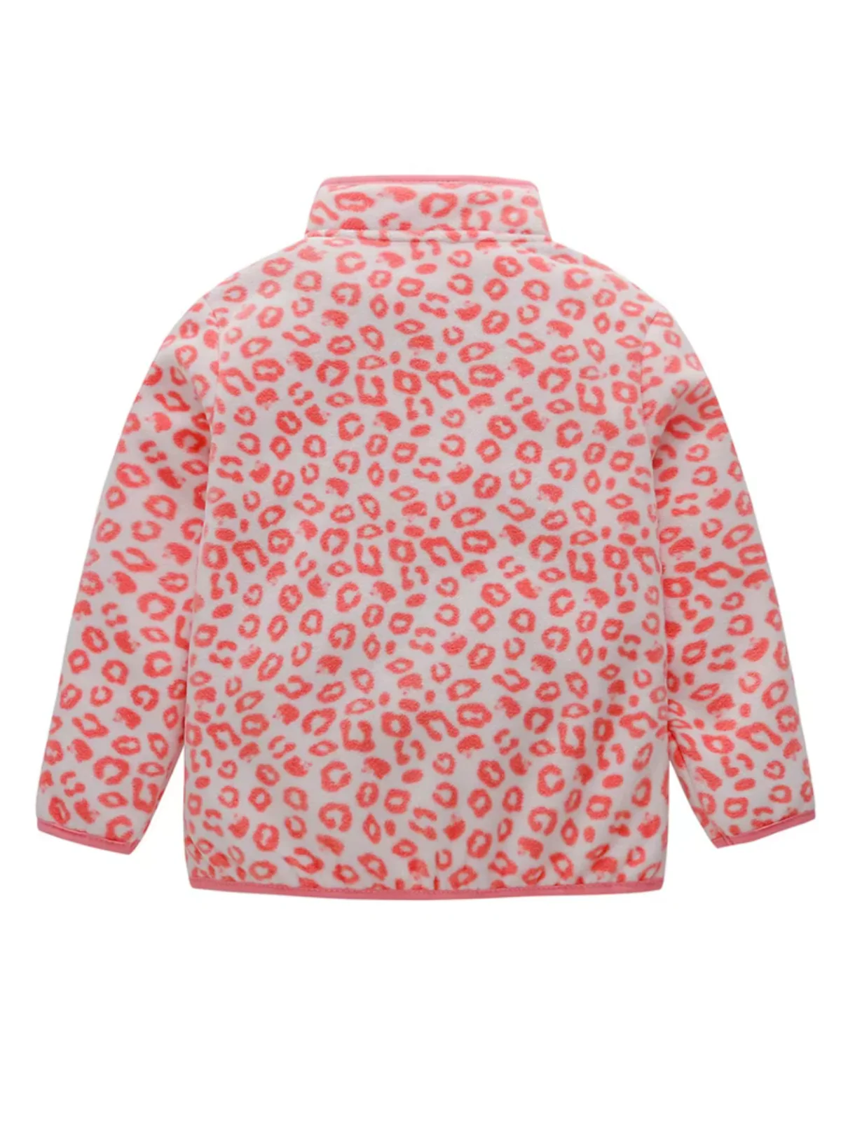 Leopard Print Cute & Warm Fleece Jacket - Image 3