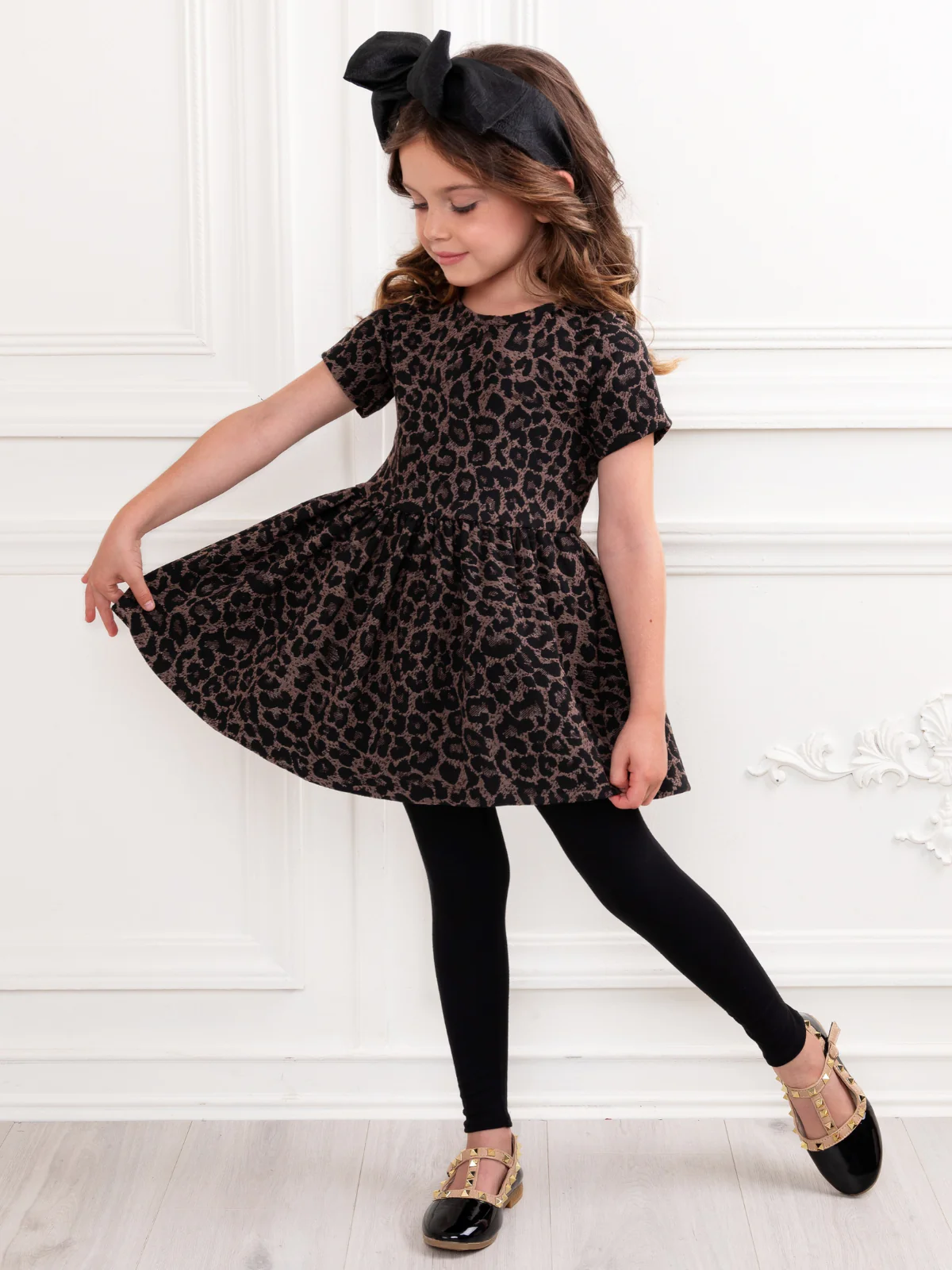 Leopard Print Tunic and Black Legging Set - Image 3