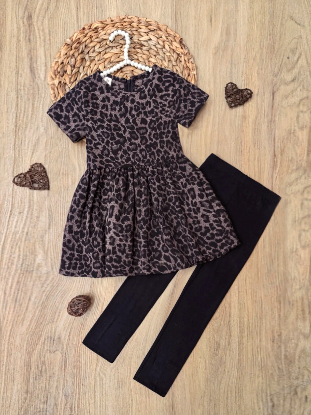 Leopard Print Tunic and Black Legging Set - Image 4