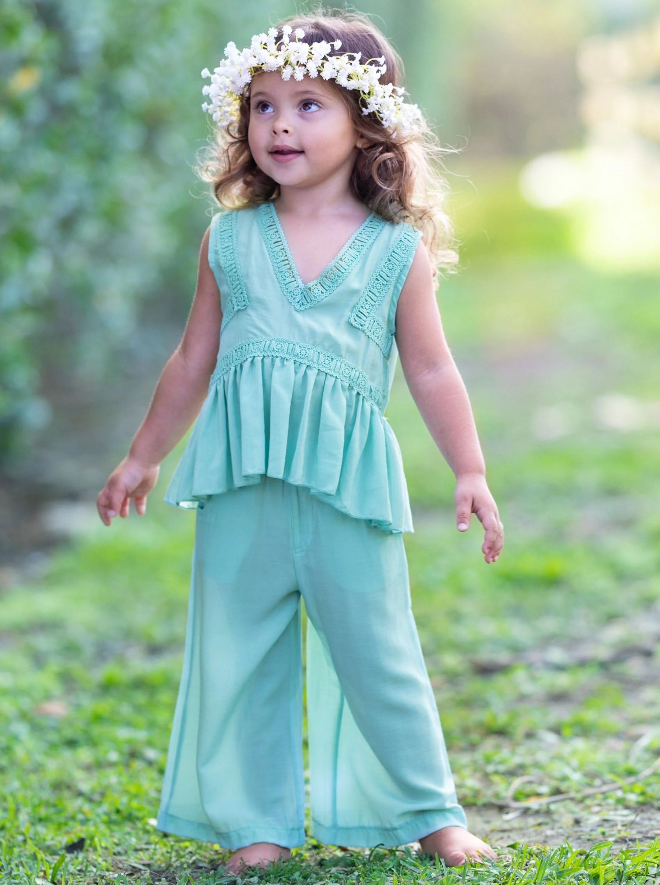 Let's Do Lunch Palazzo Pants Set - Image 10