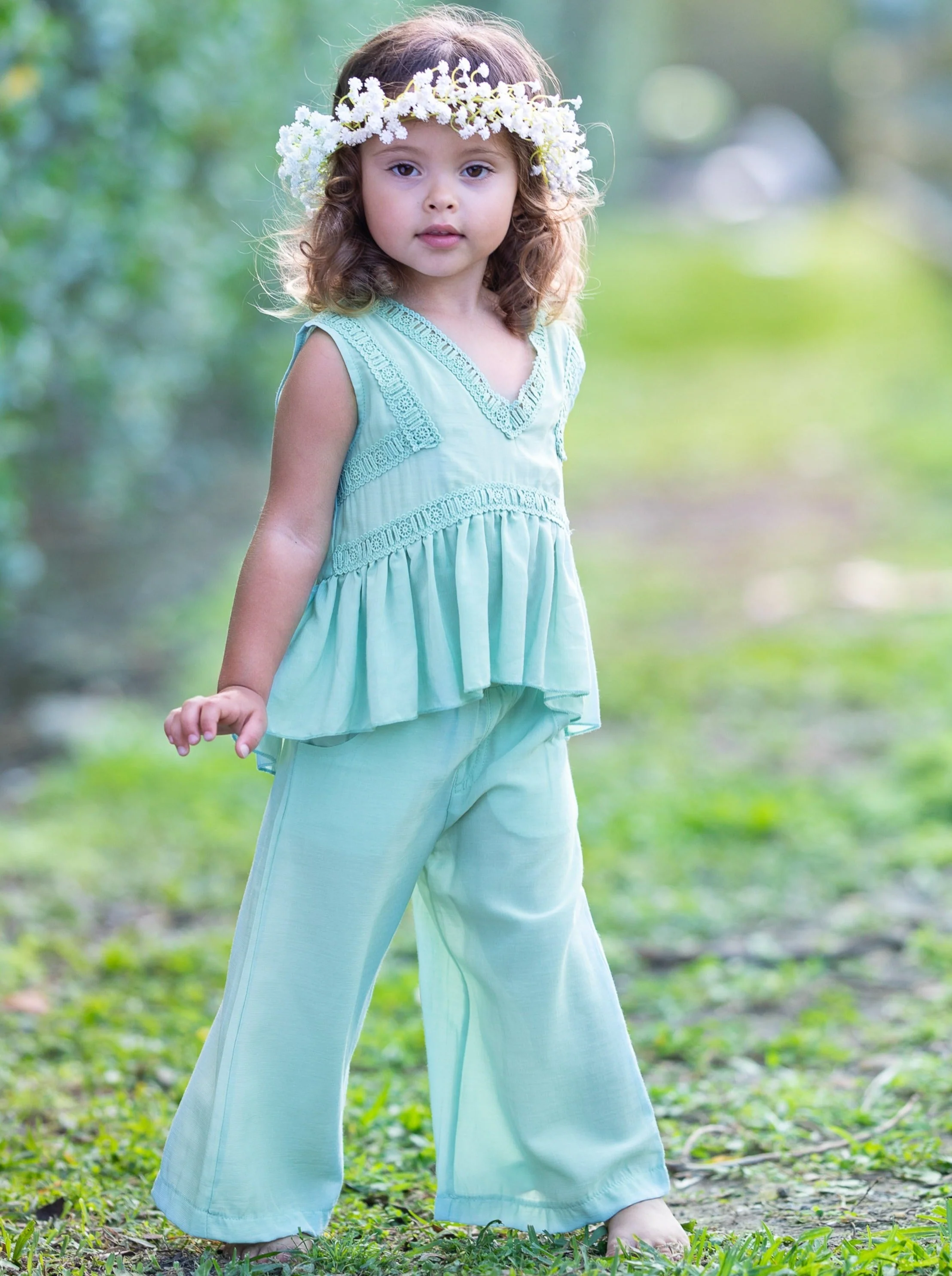 Let's Do Lunch Palazzo Pants Set - Image 2