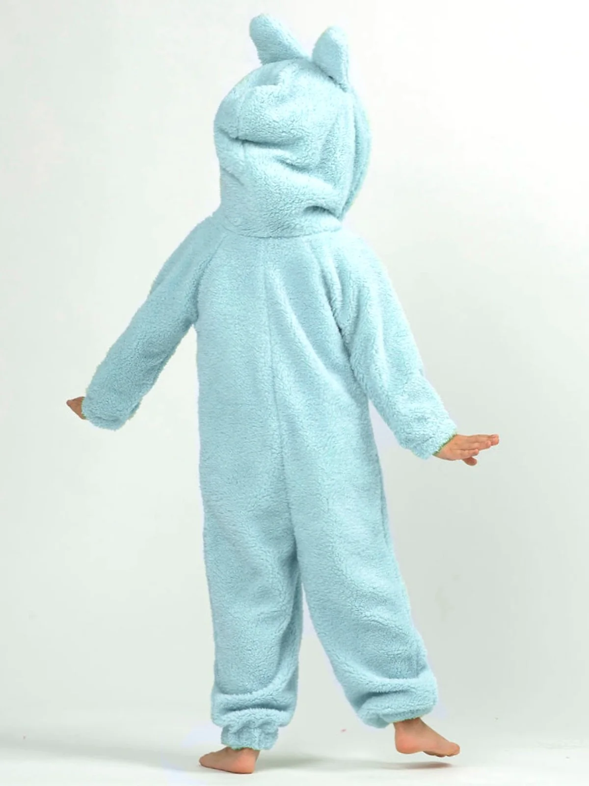 Light Blue Fluffy Lil Bubu Hooded Onesie Costume - Image 4